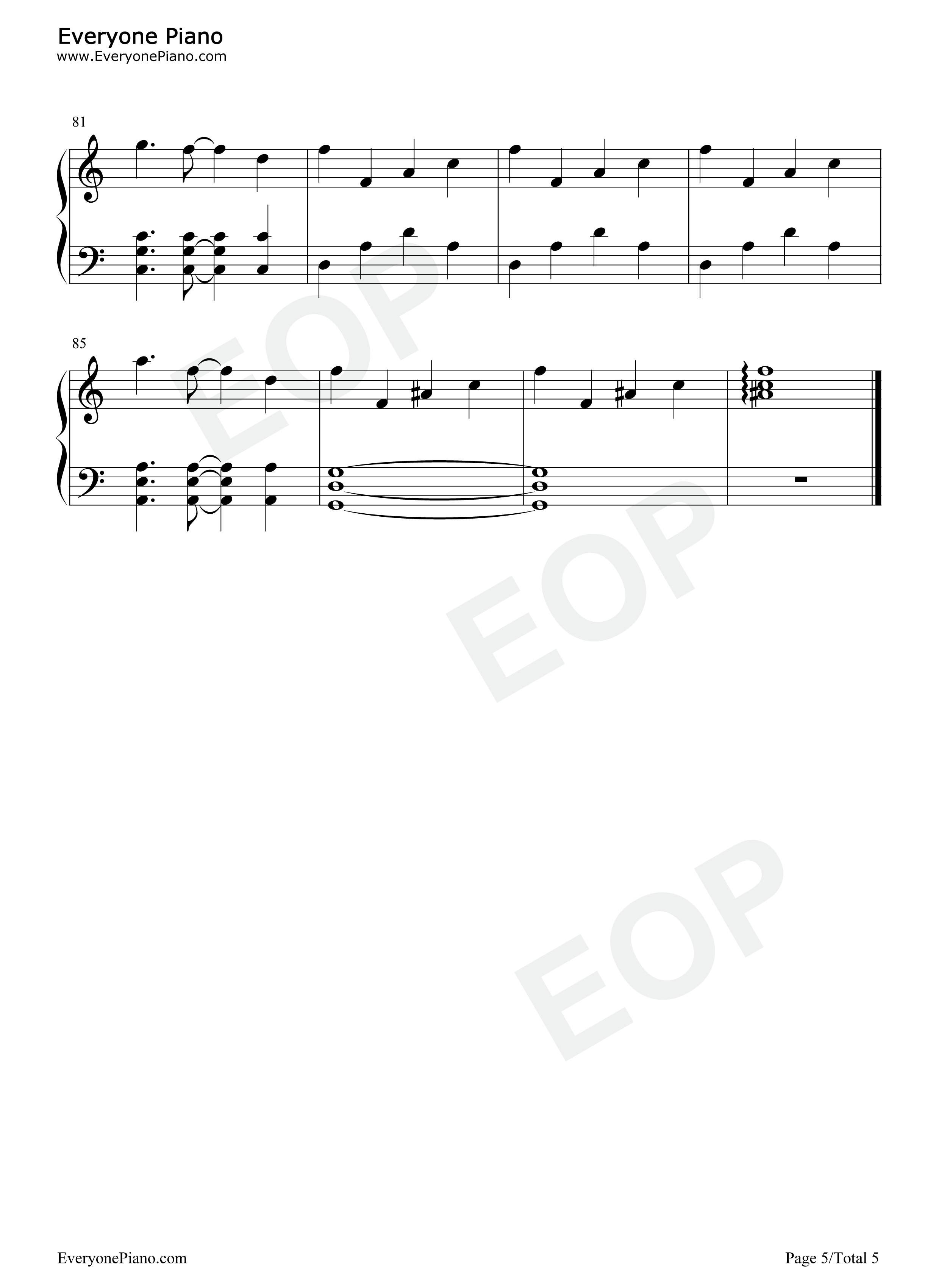 Let's_Be_Friends_Lena_Theme钢琴谱_Sergey_Eybog