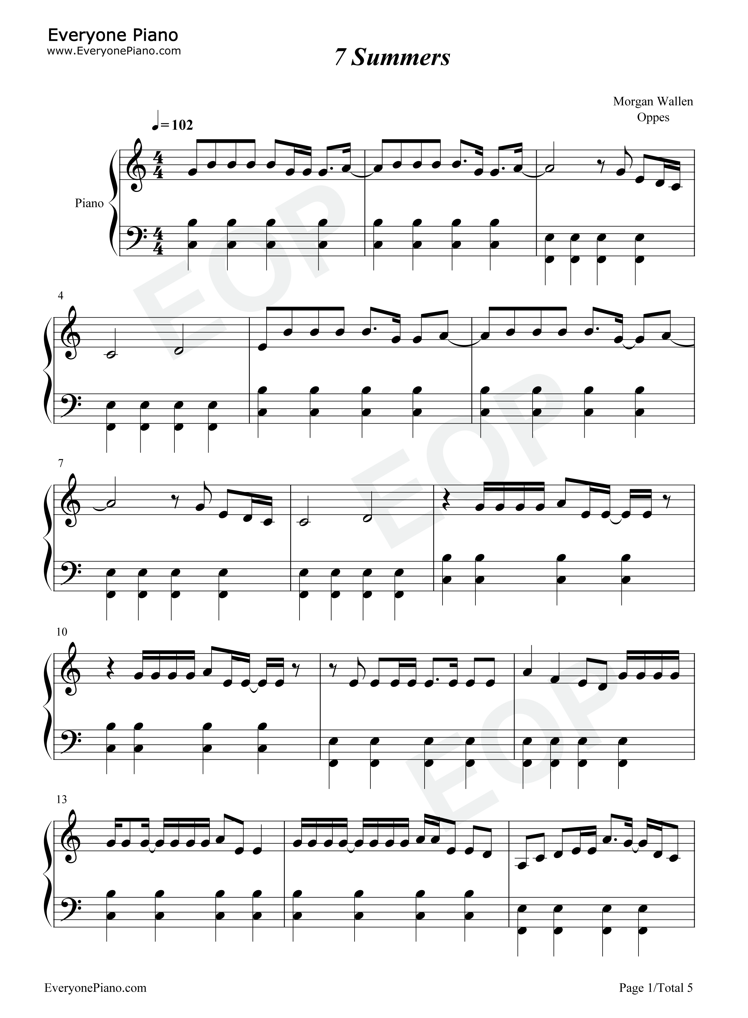 7_Summers钢琴谱_Morgan_Wallen