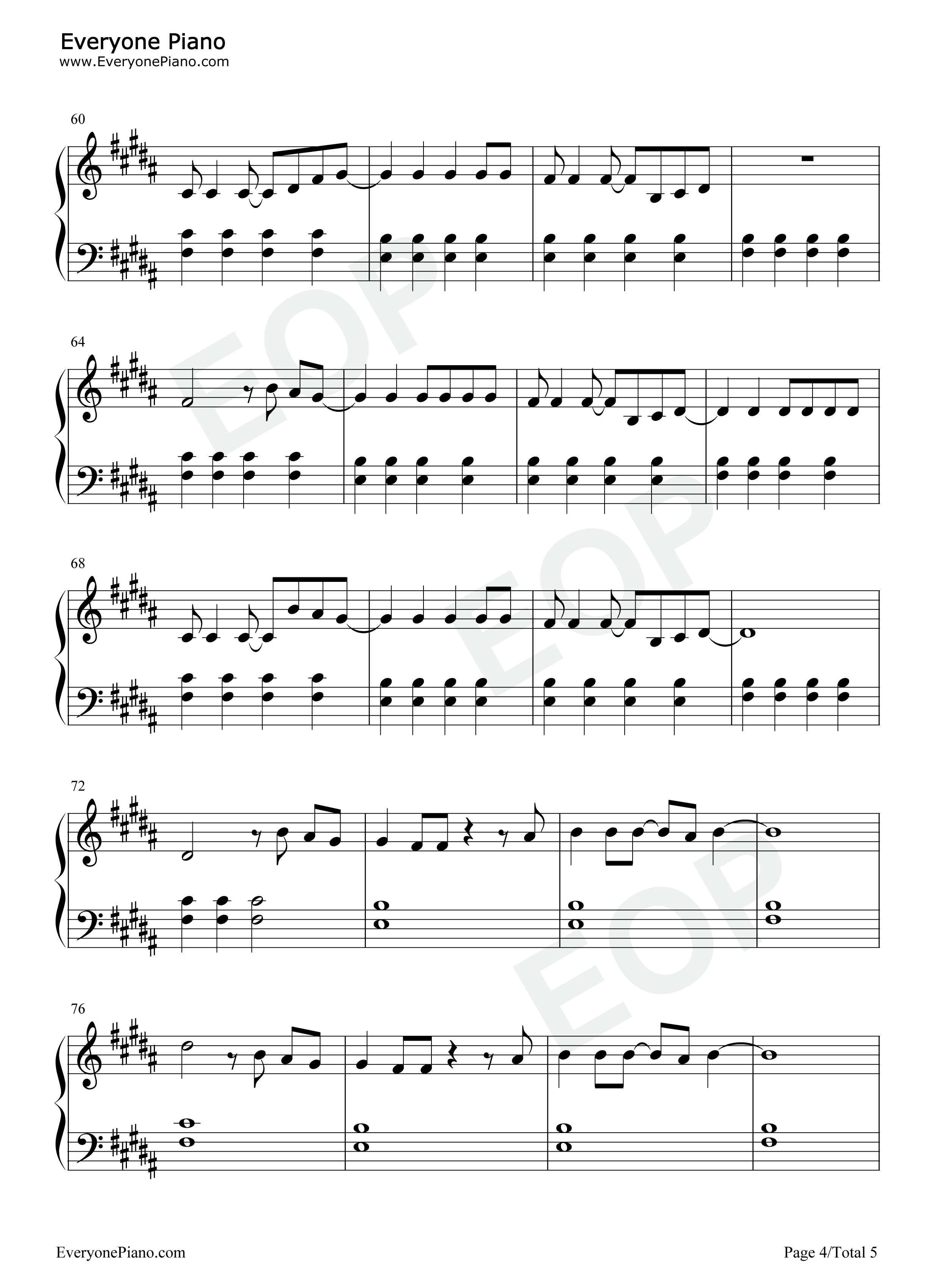 Afterglow钢琴谱_Ed_Sheeran