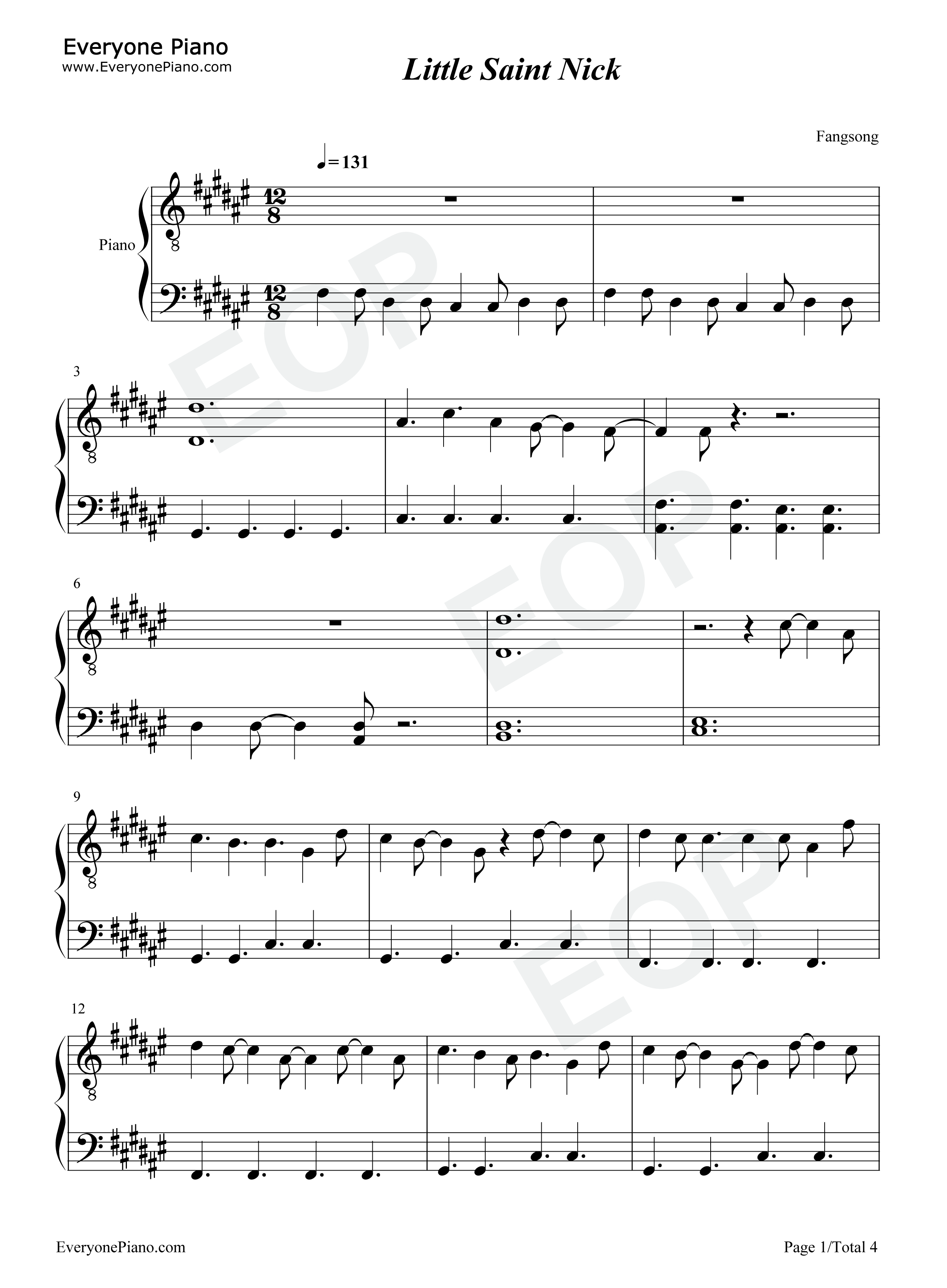 Little_Saint_Nick钢琴谱_The_Beach_Boys