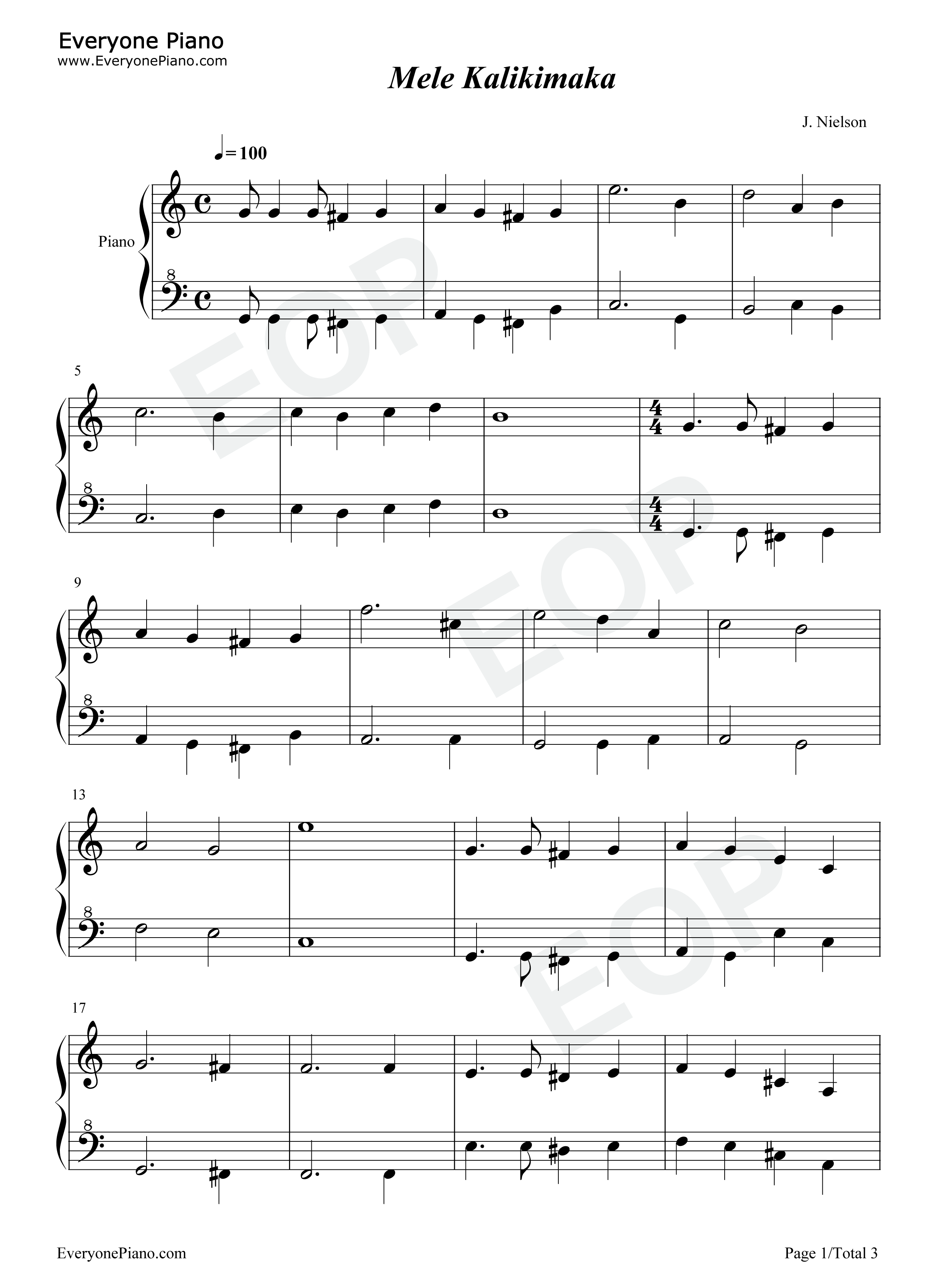 Mele_Kalikimaka钢琴谱_R._Alex_Anderson