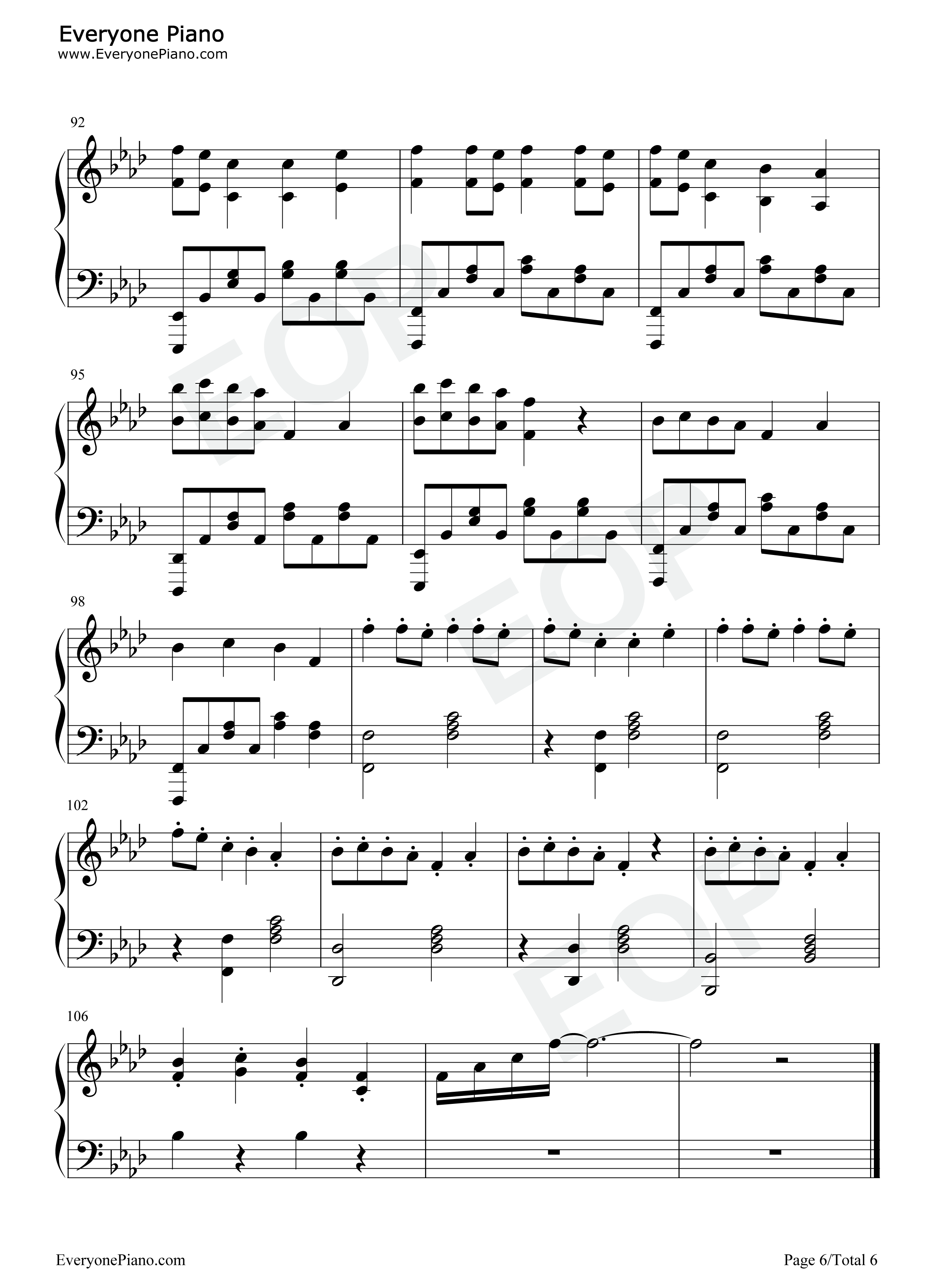 No_No_No钢琴谱_TheFatRat