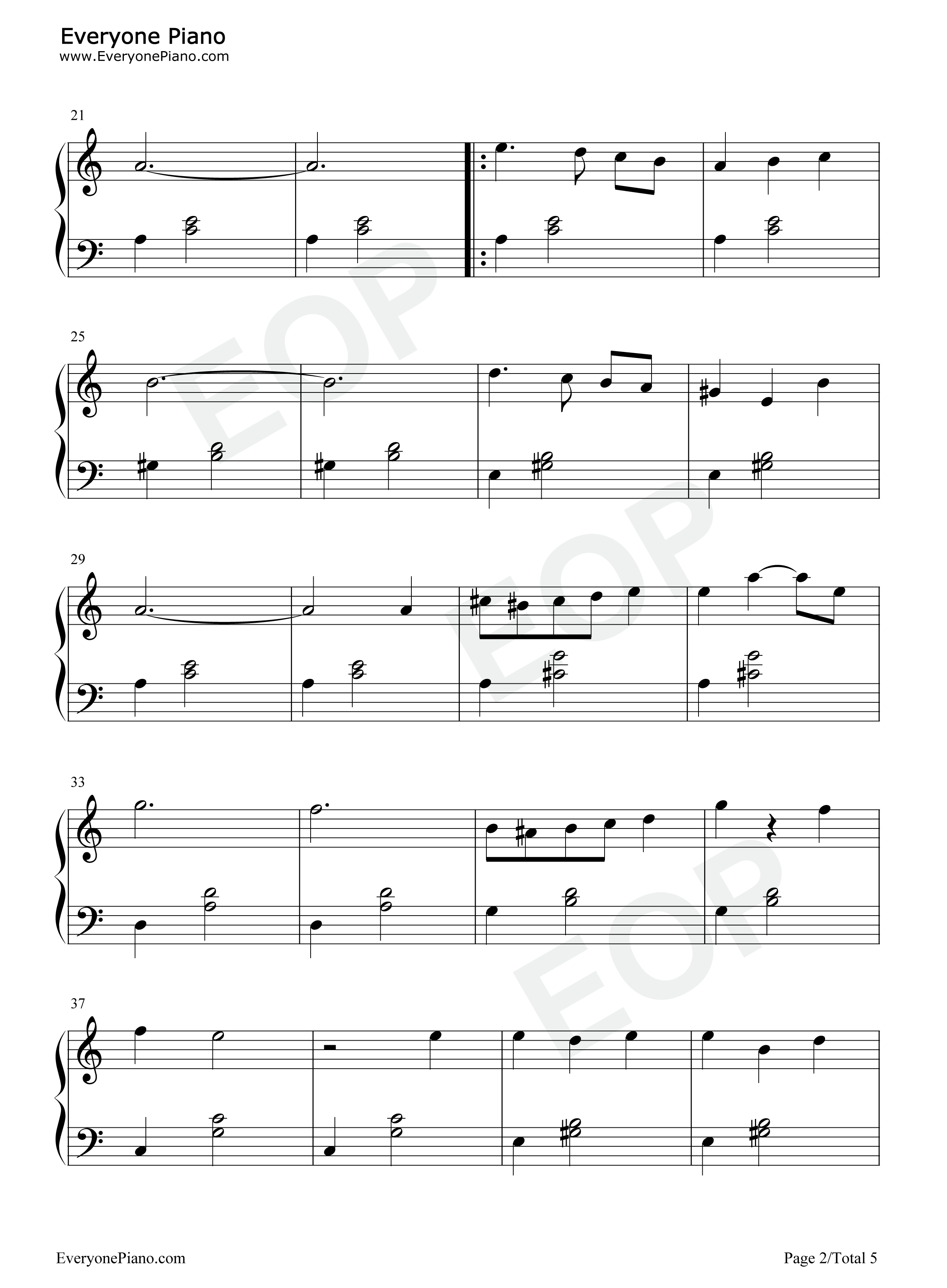 无字歌钢琴谱_王梓赫Ray