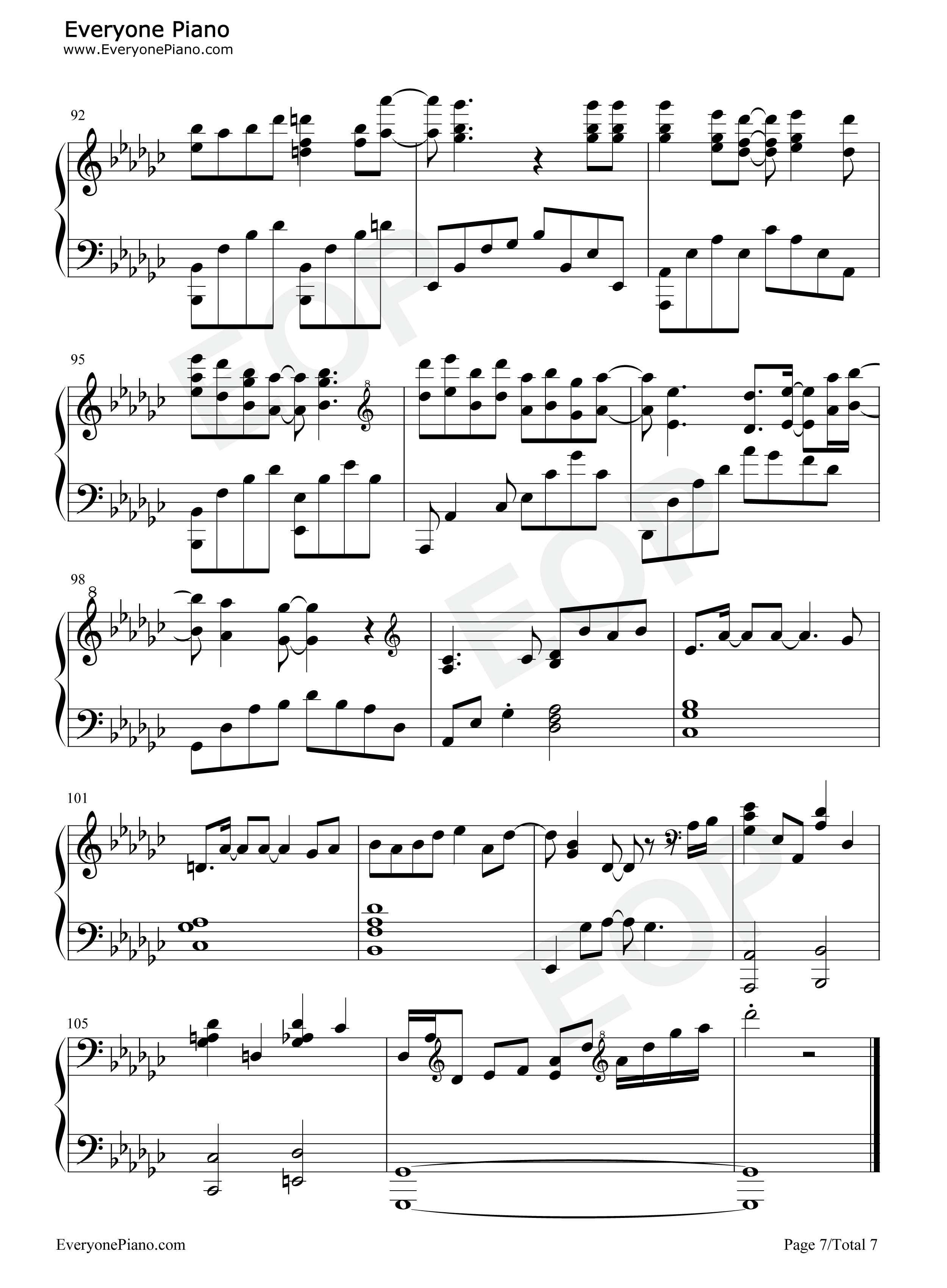 熹微钢琴谱_王一博