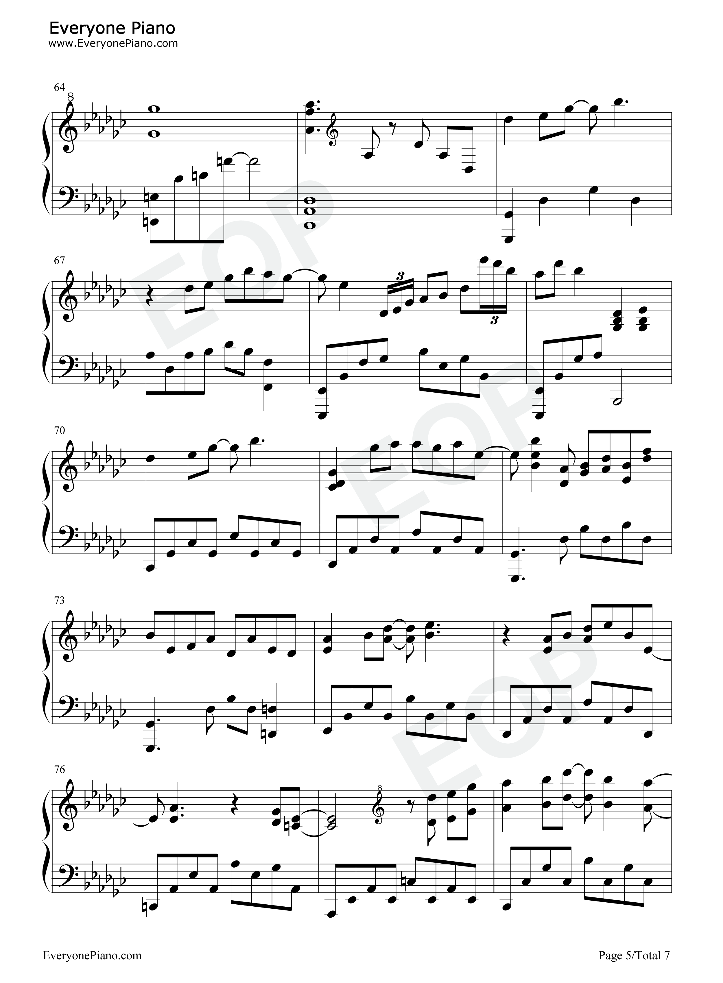 熹微钢琴谱_王一博