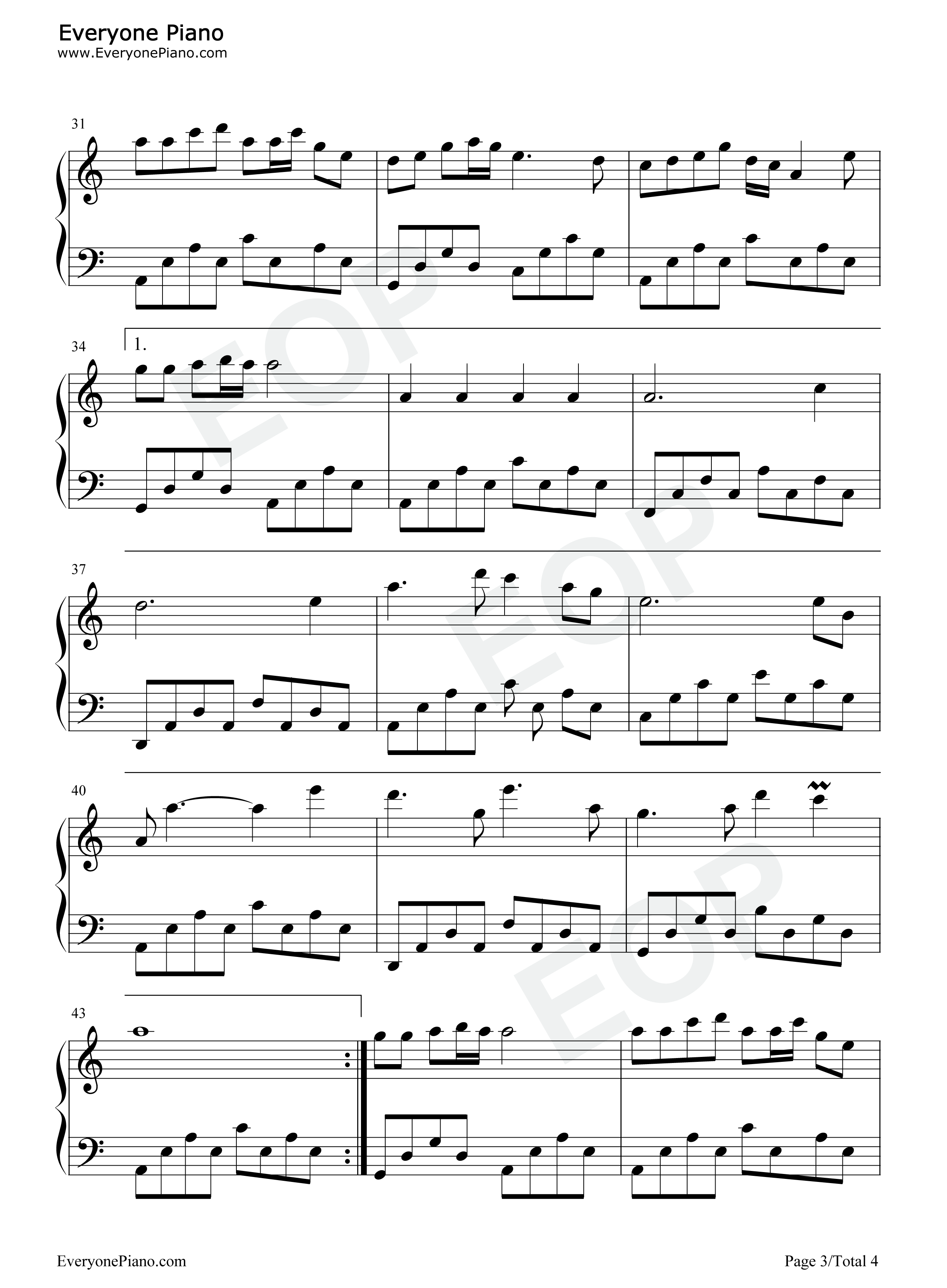 玛尼情歌钢琴谱_上官红燕