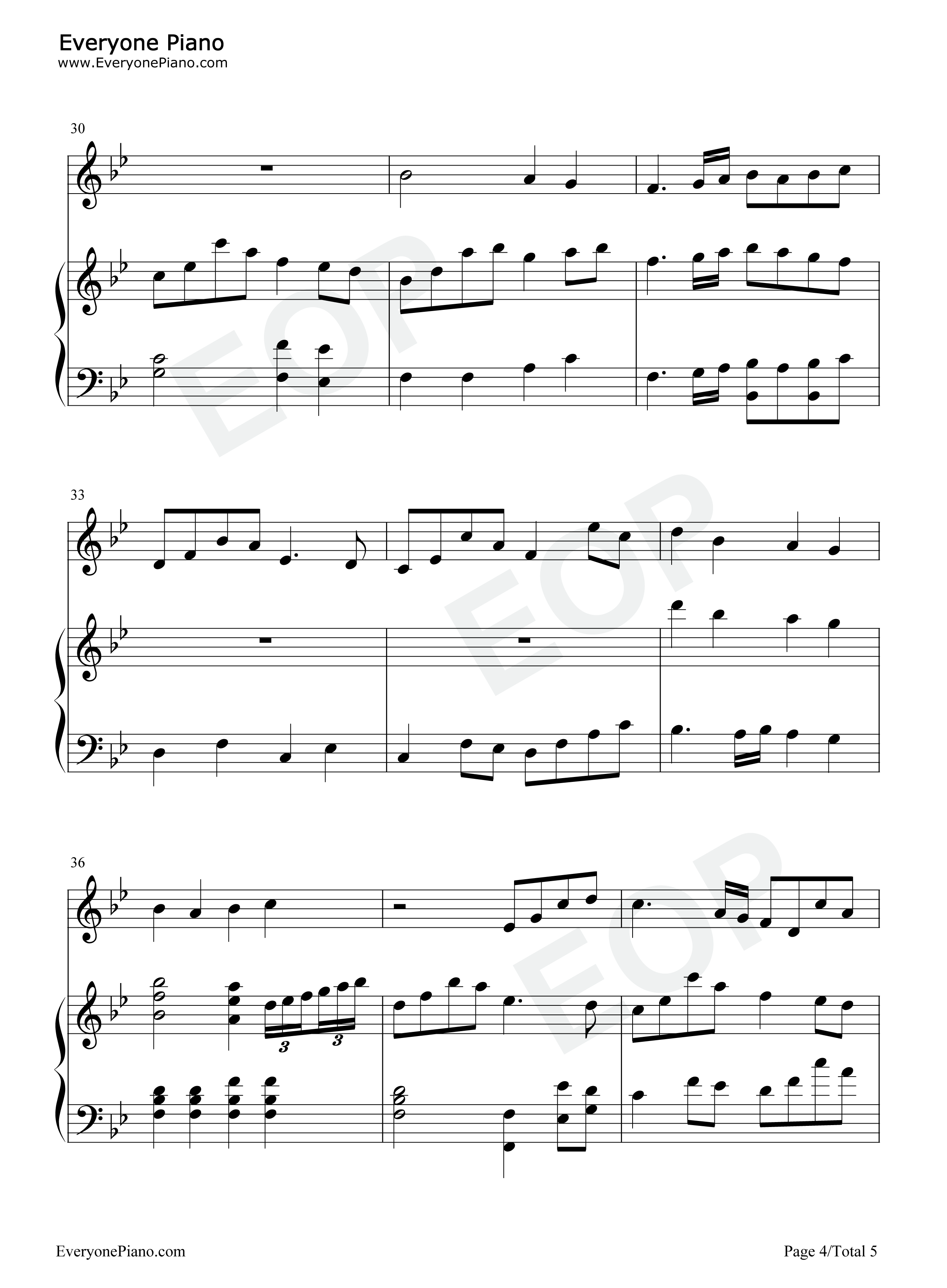 余生请多指教钢琴谱_肖战_杨紫