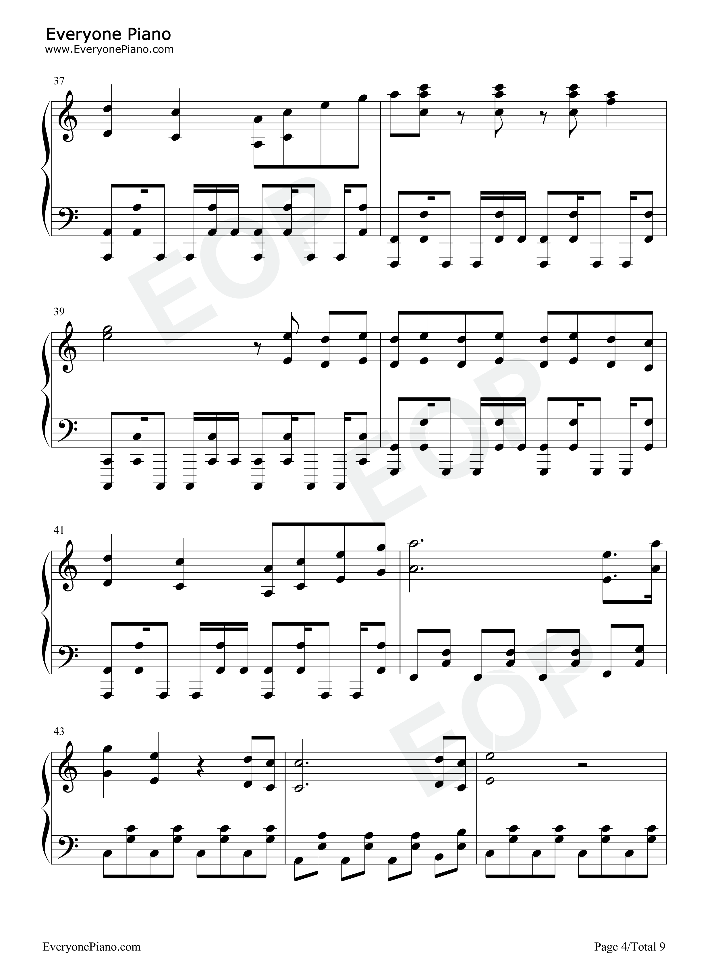 West_Coast钢琴谱_Imagine_Dragons