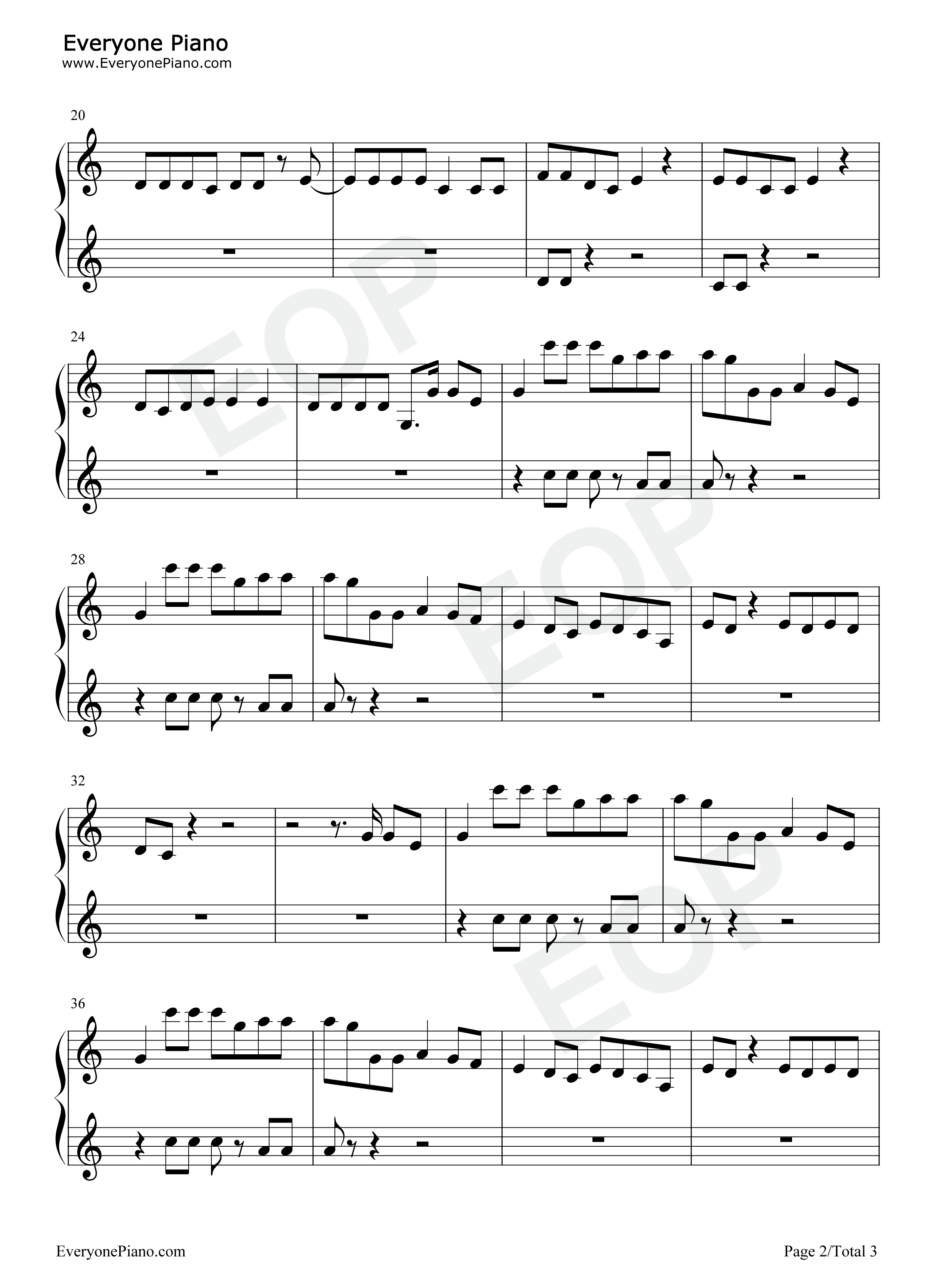 Are_you_OK钢琴谱_雷军_Lou_Bega