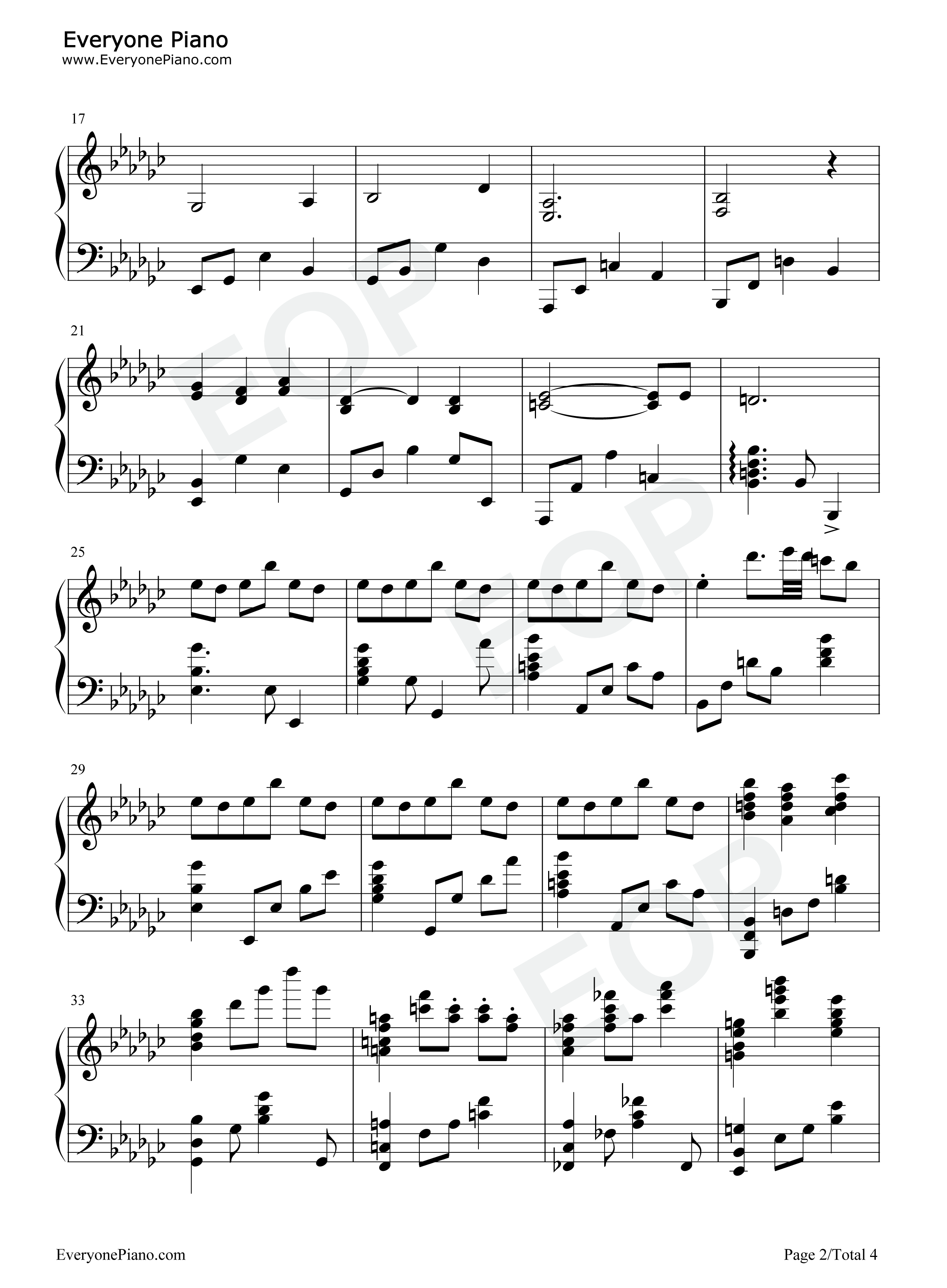 旅人の唄钢琴谱_大原由衣子