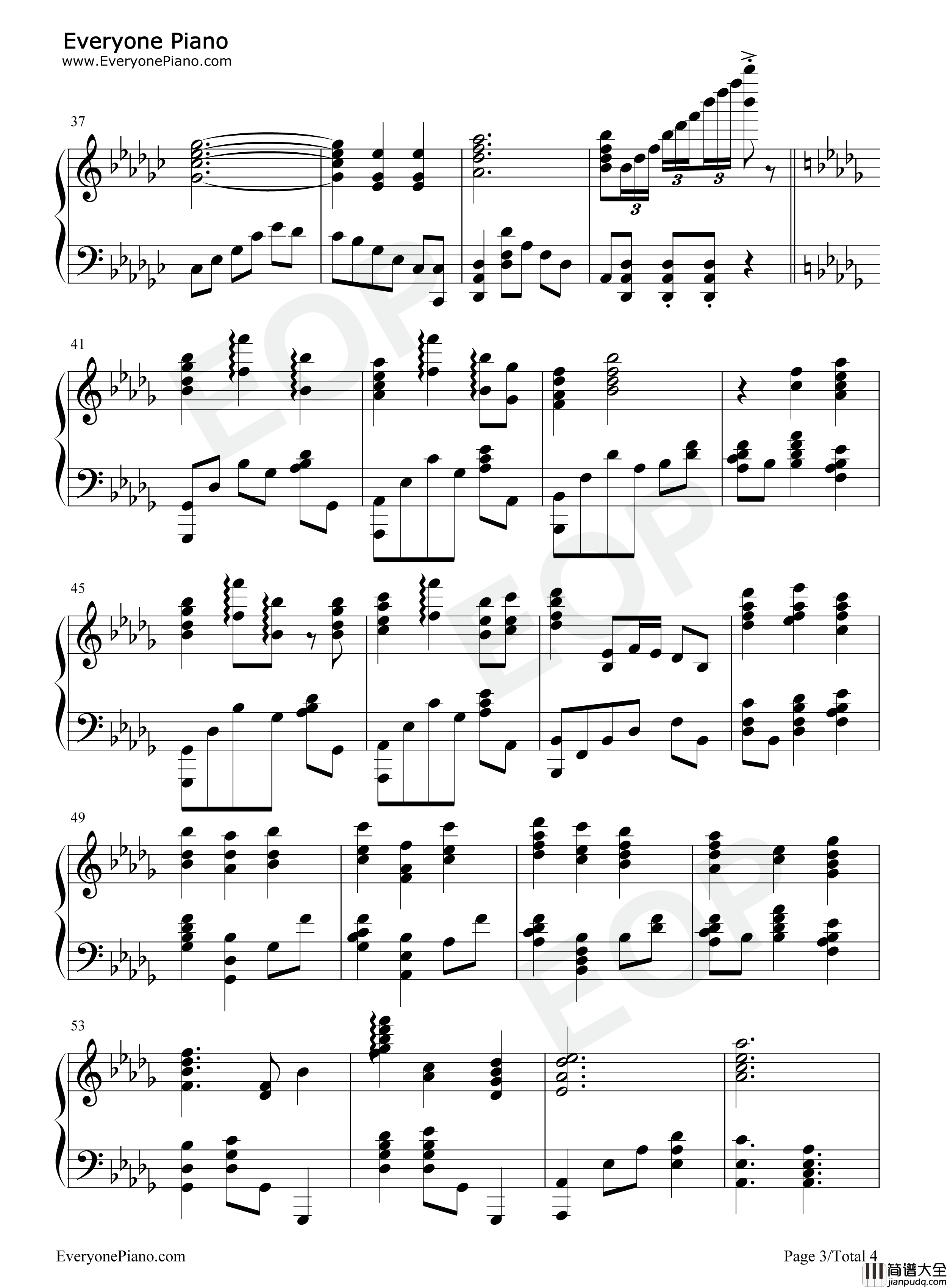 旅人の唄钢琴谱_大原由衣子