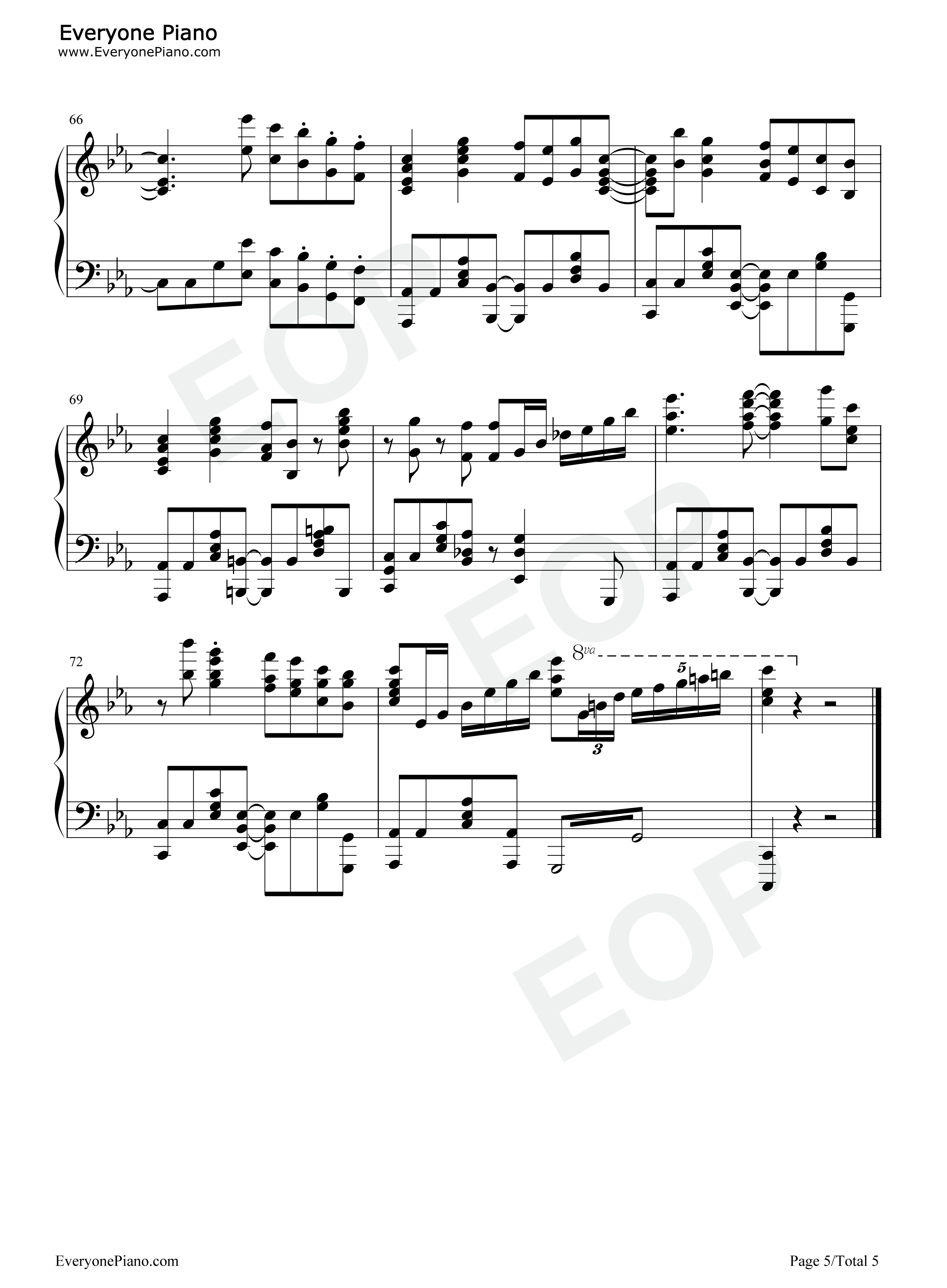 麻痺钢琴谱_yama