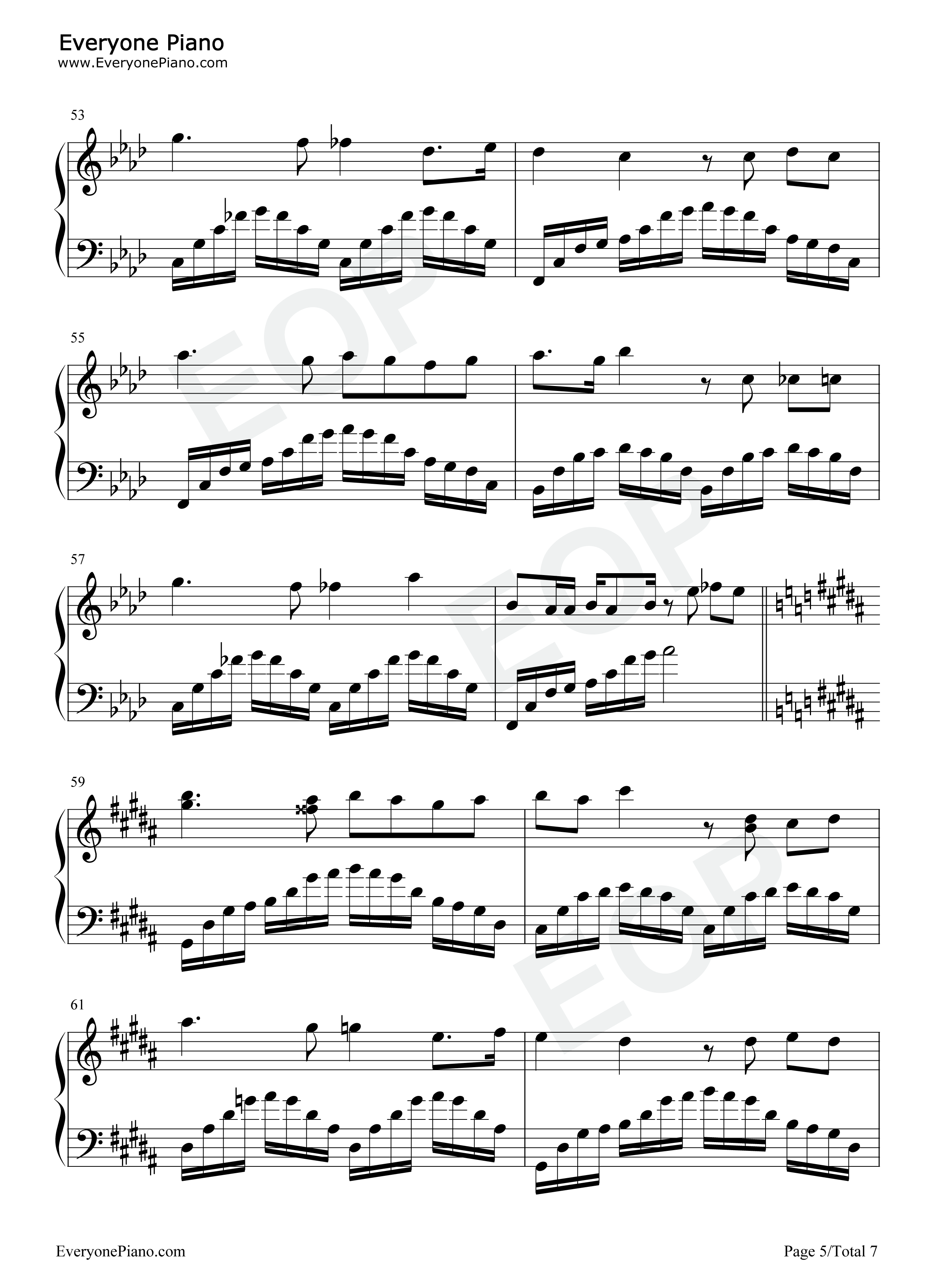 夜的第七章钢琴谱_周杰伦