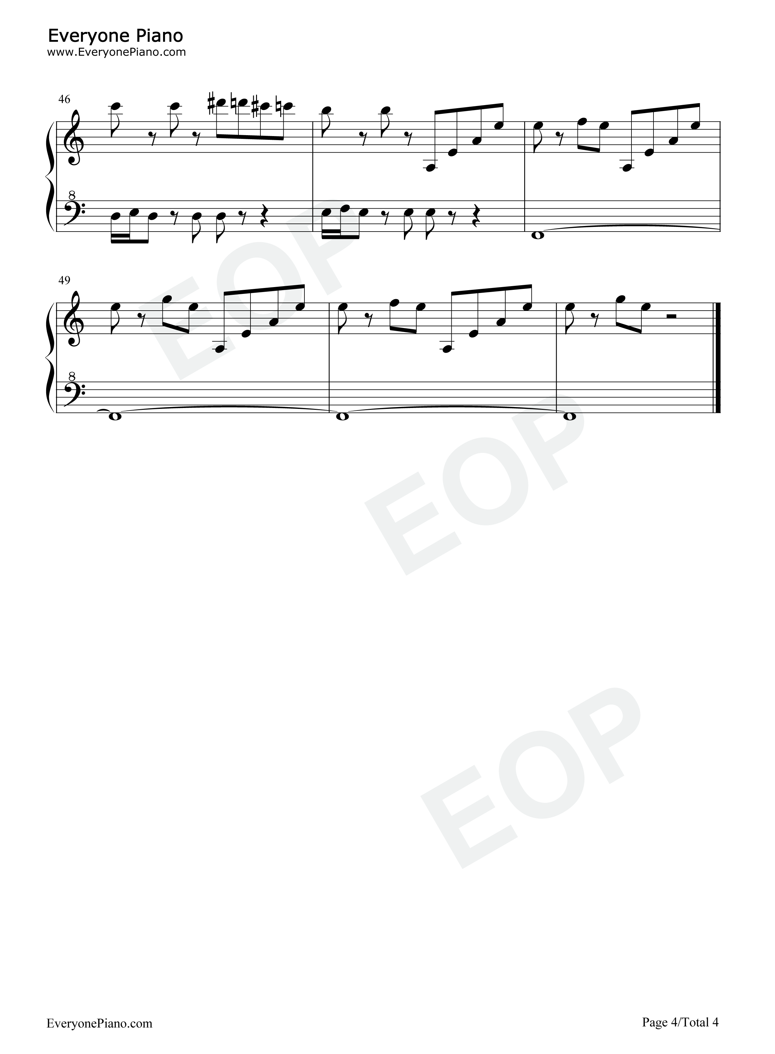 植物大战僵尸迷雾BGM钢琴谱_Laura_Shigihara