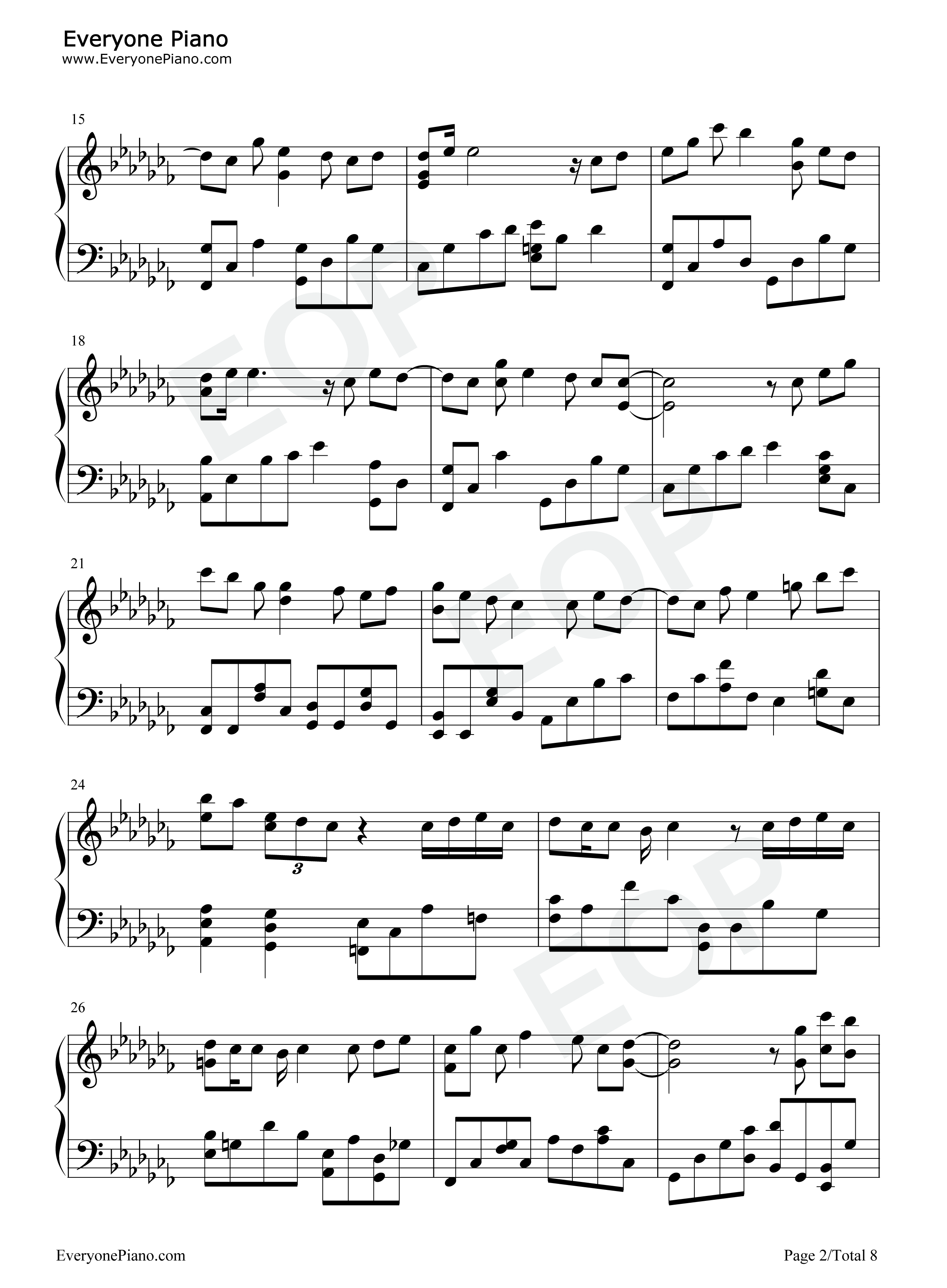 君に最後の口づけを钢琴谱_majiko_まじ娘