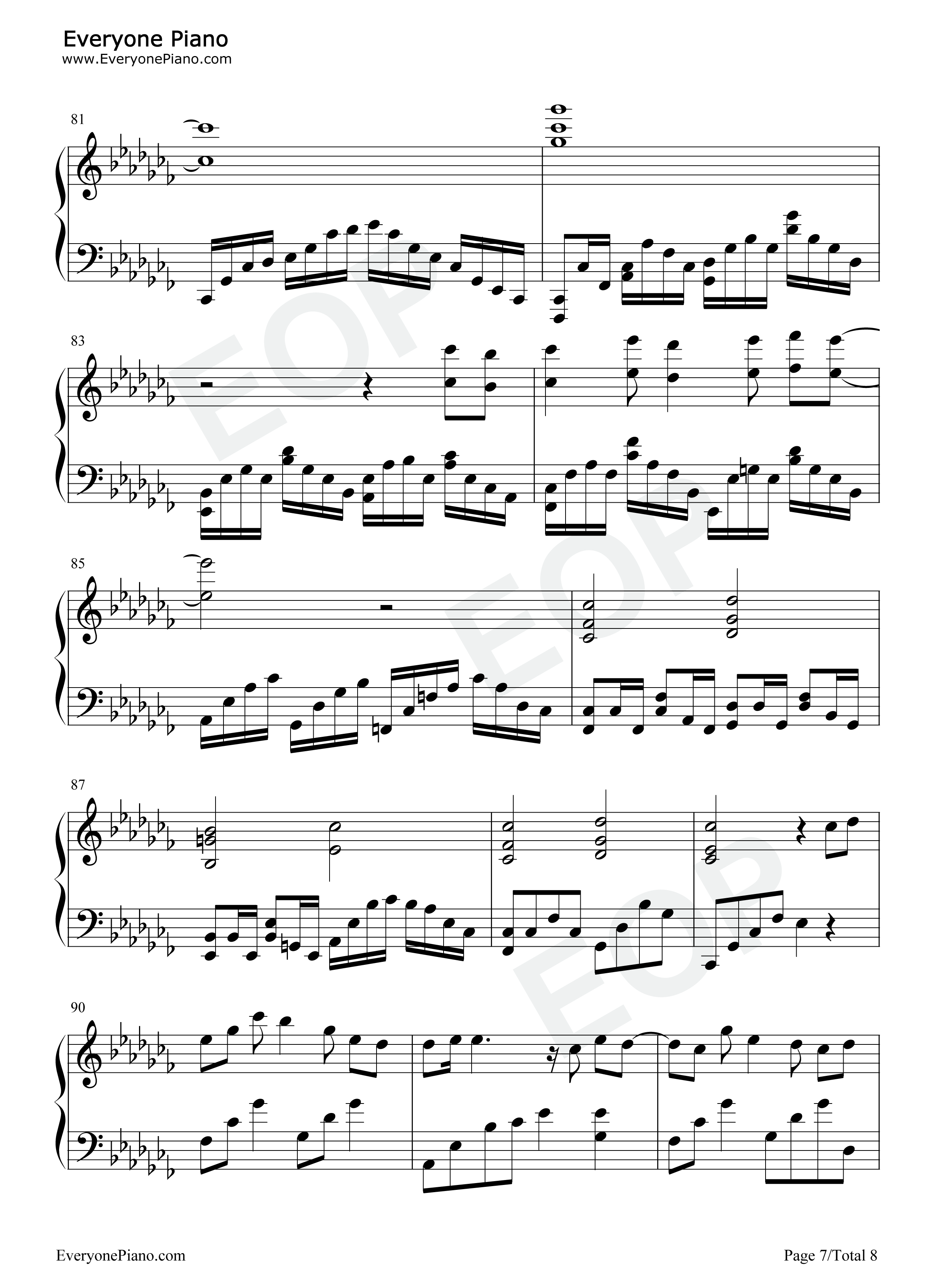 君に最後の口づけを钢琴谱_majiko_まじ娘