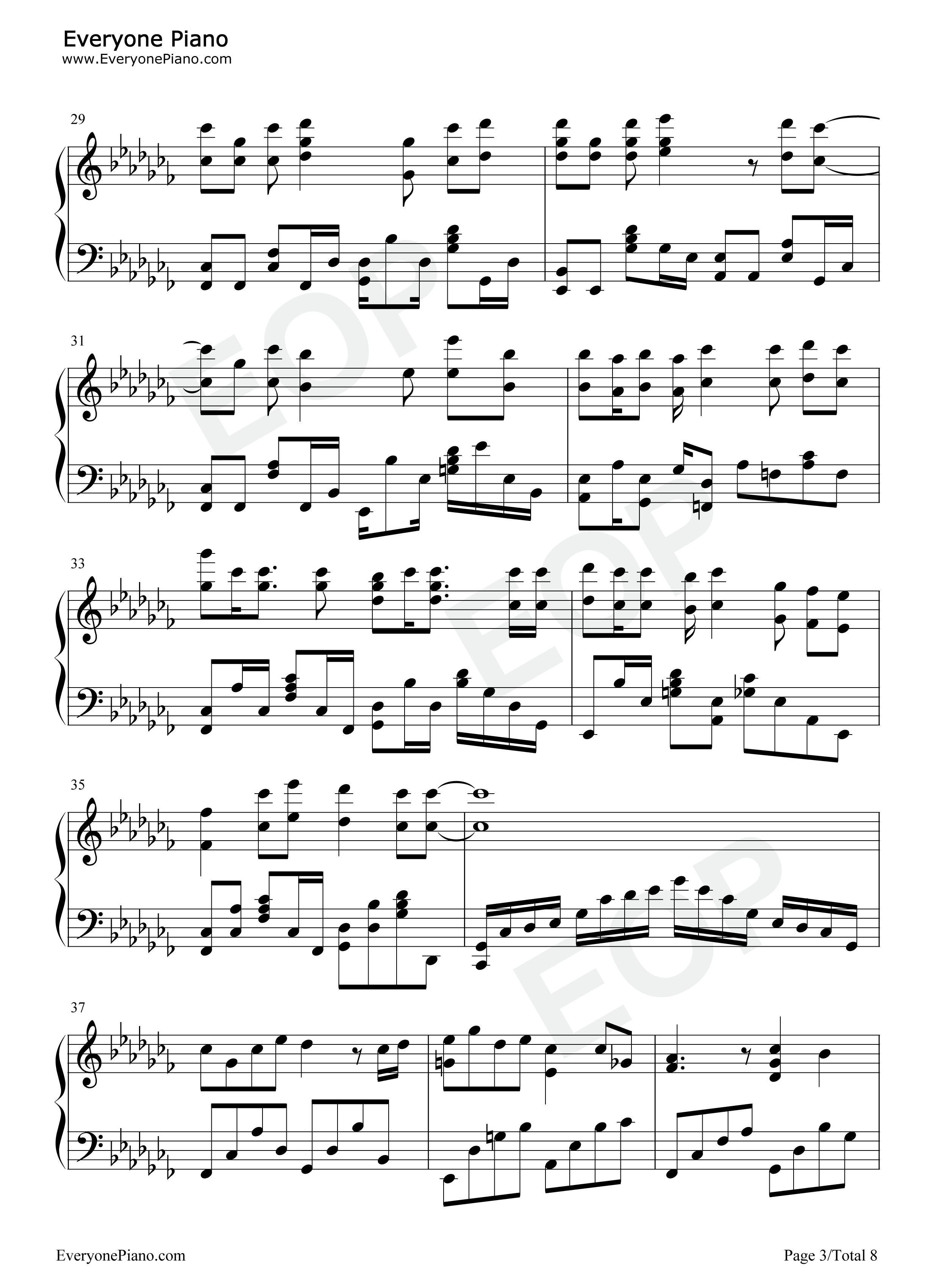 君に最後の口づけを钢琴谱_majiko_まじ娘