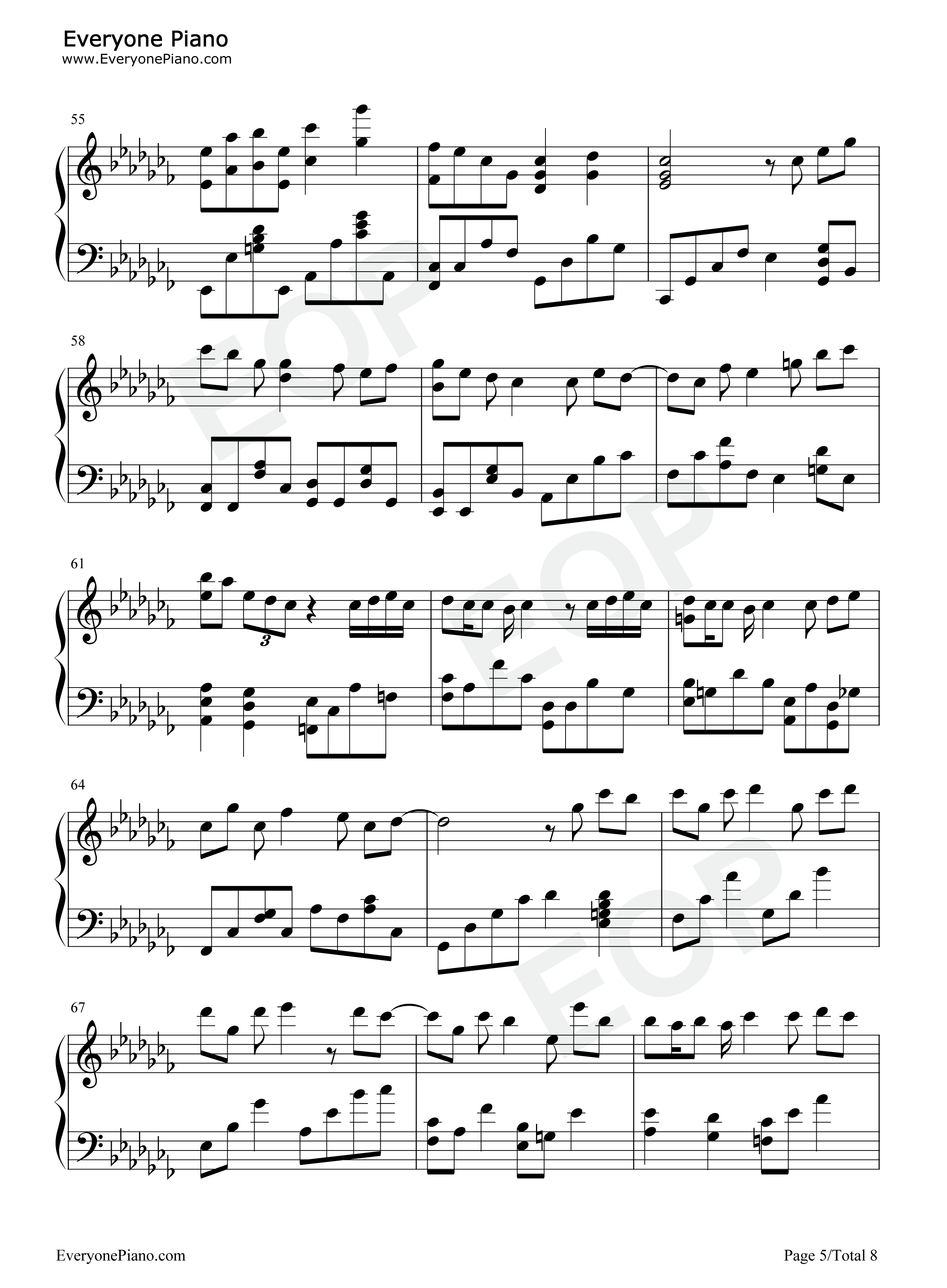 君に最後の口づけを钢琴谱_majiko_まじ娘