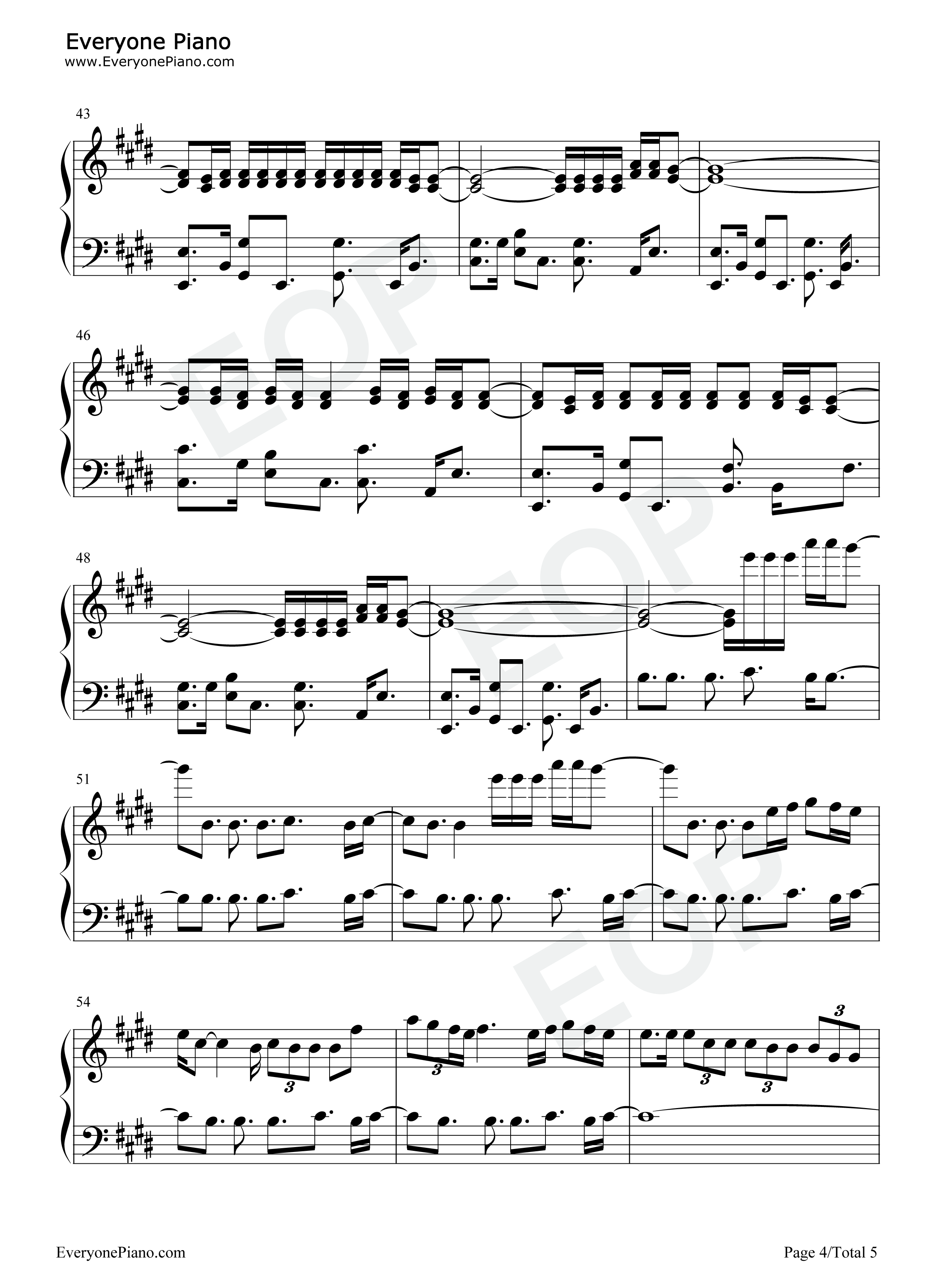 Invisible钢琴谱_Anna_Clendening