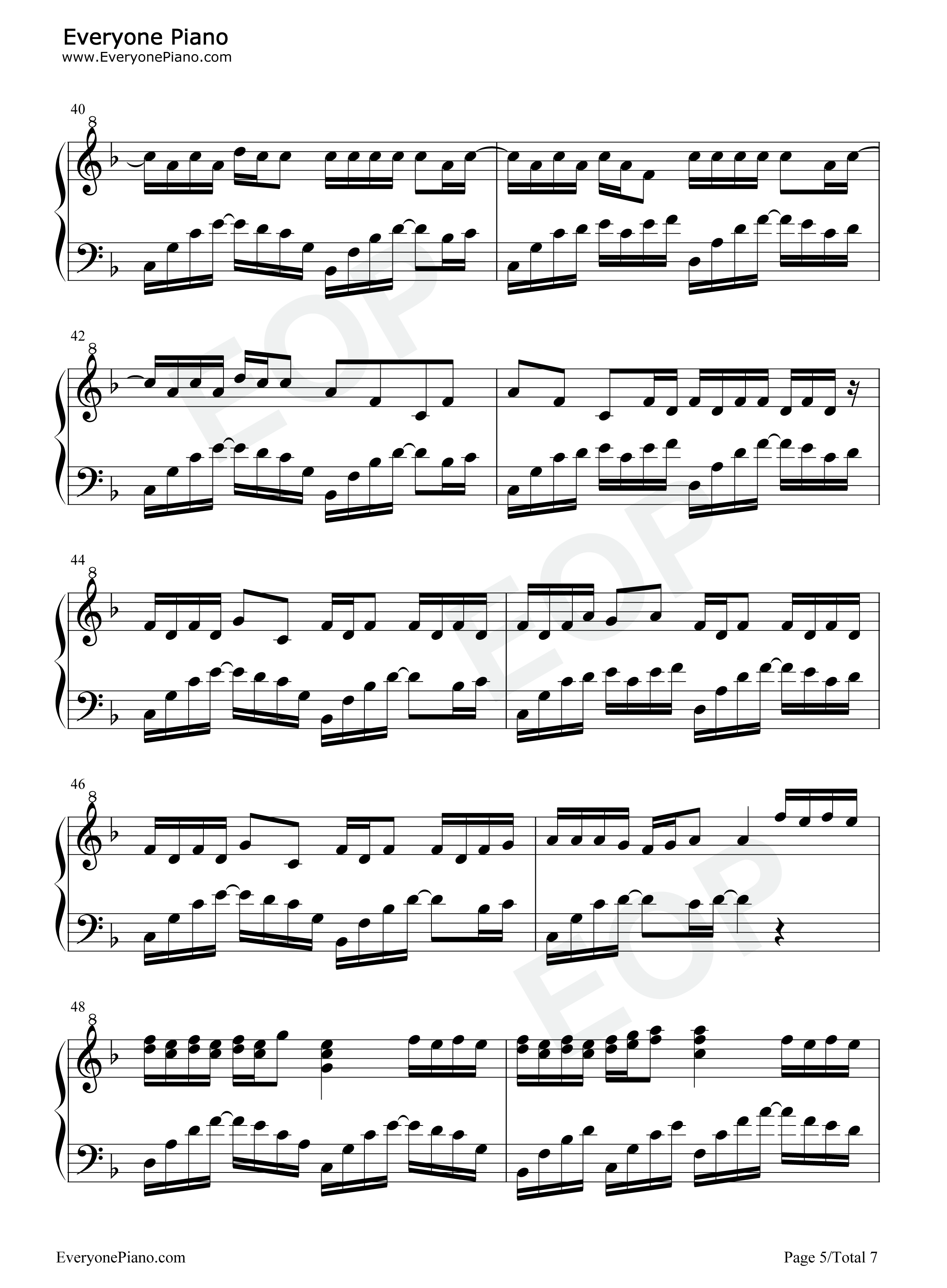 自导自演钢琴谱_周杰伦