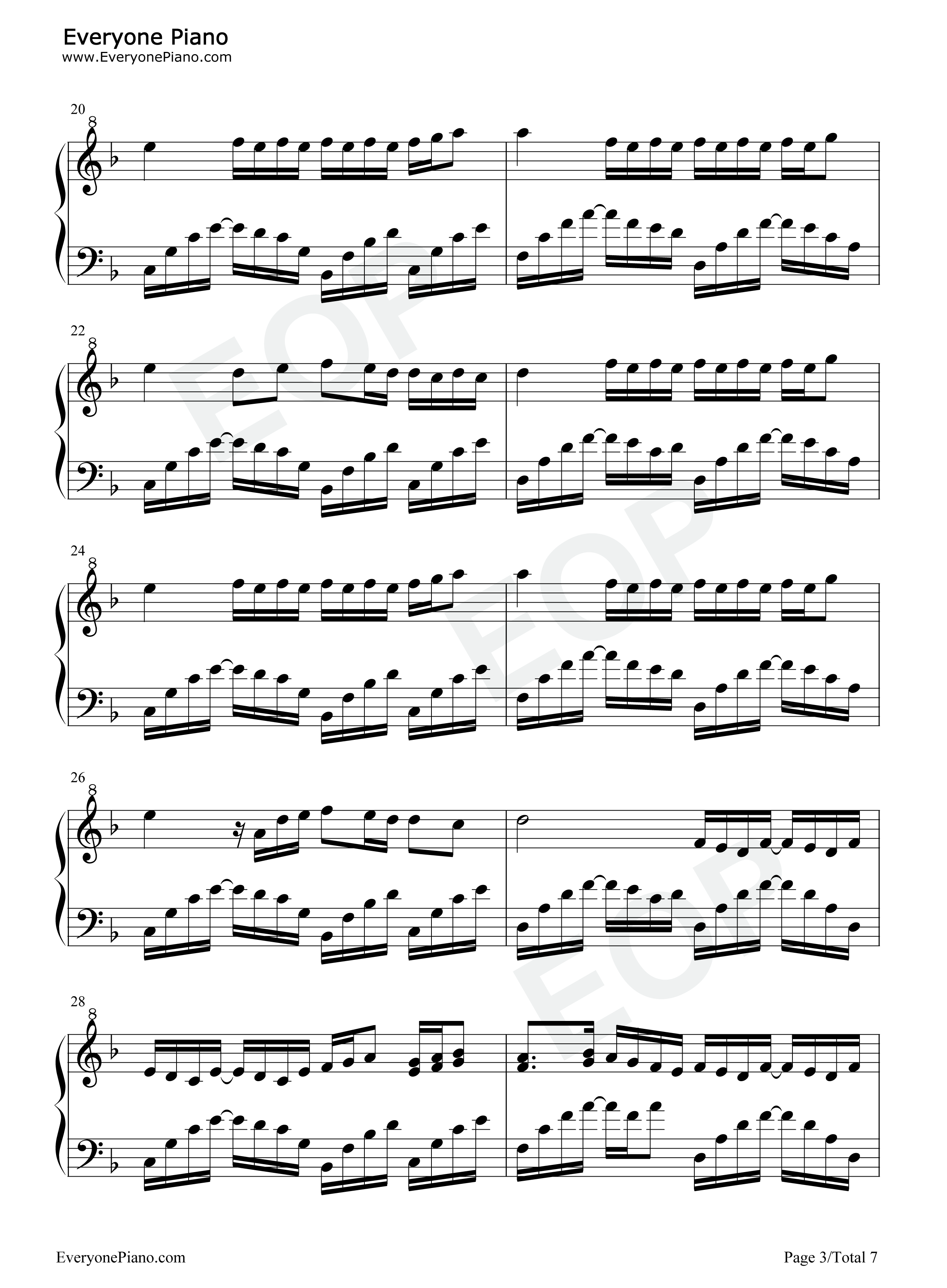 自导自演钢琴谱_周杰伦