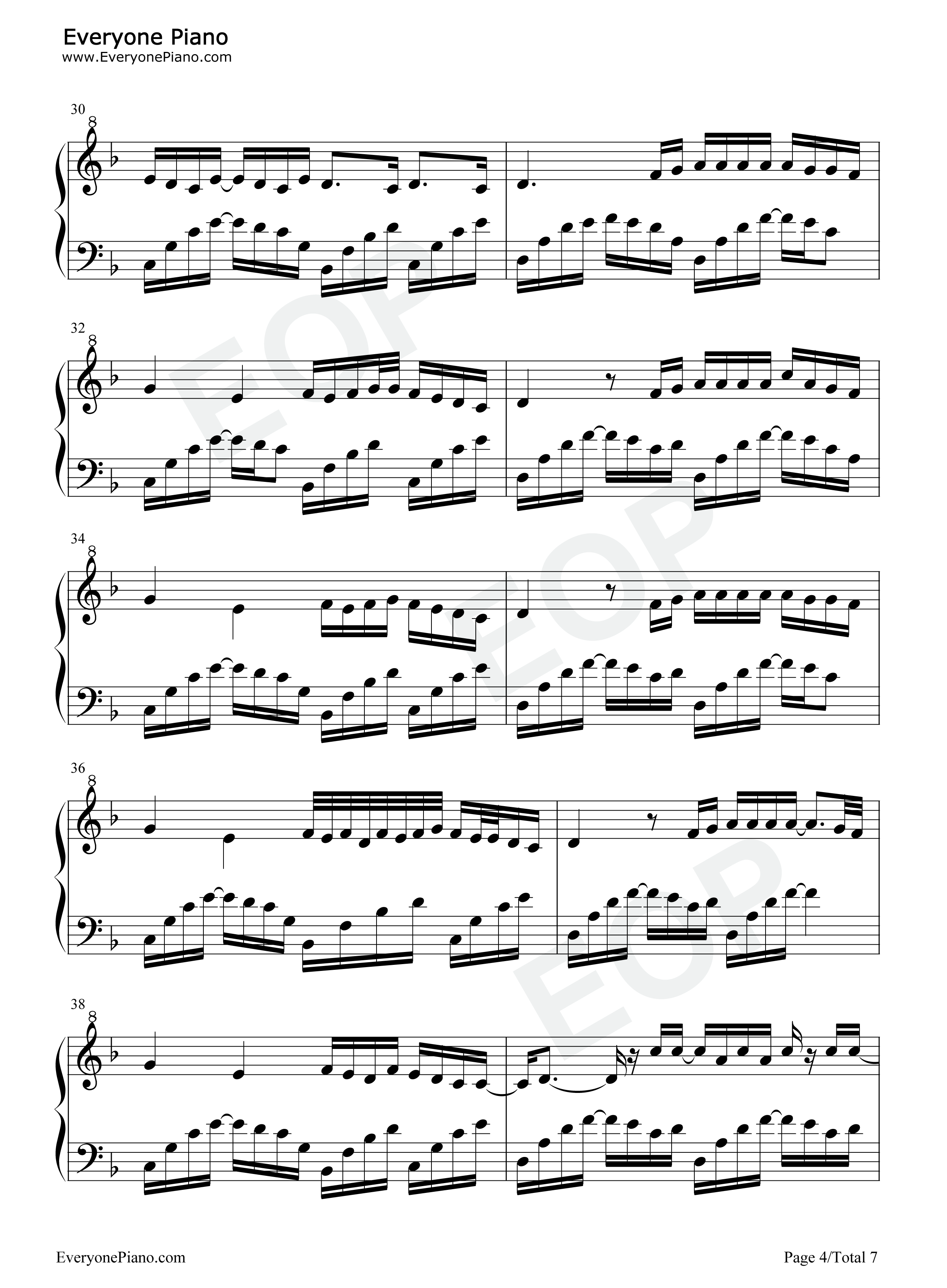 自导自演钢琴谱_周杰伦