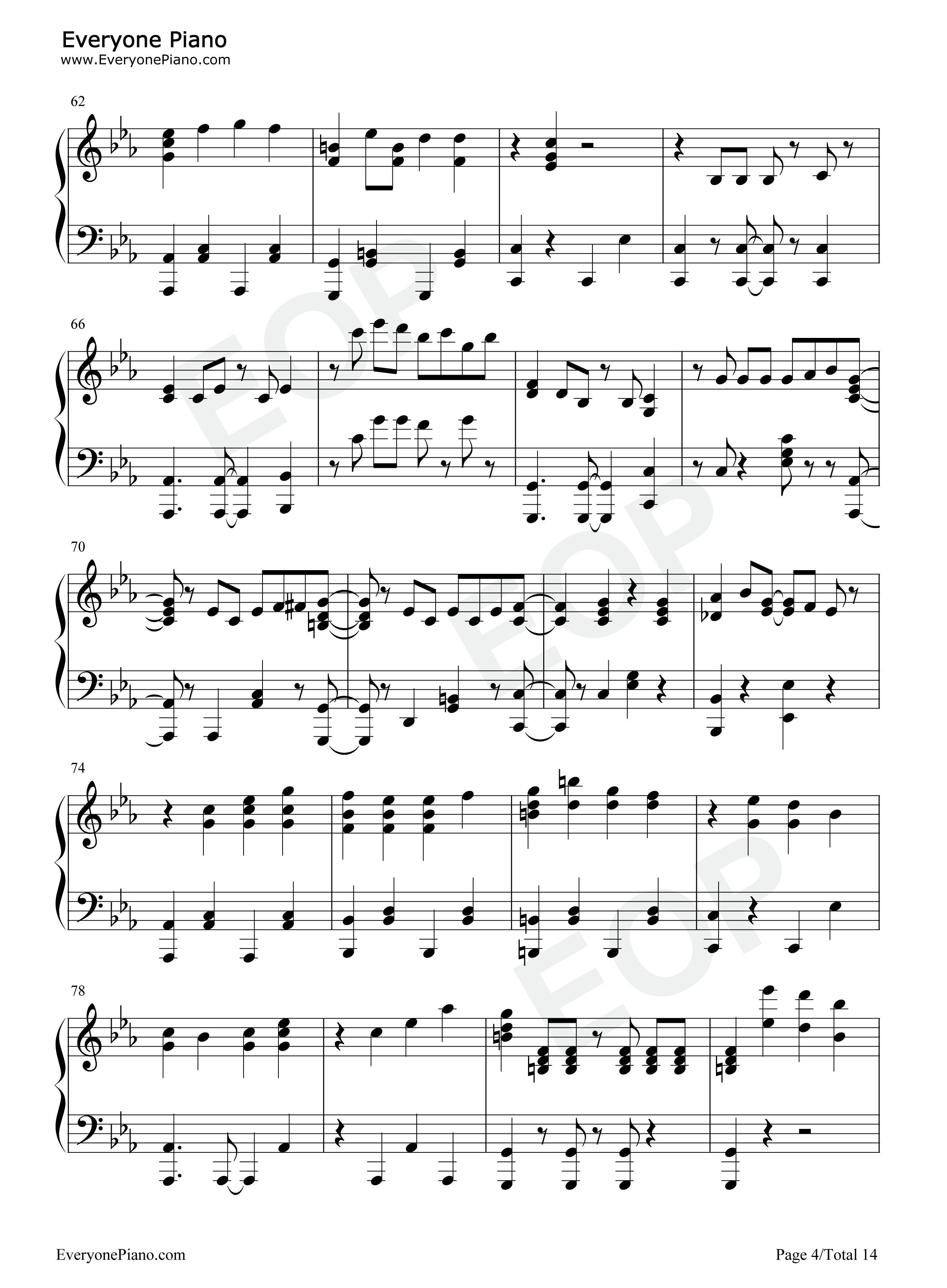 夜に駆ける钢琴谱_Yoasobi