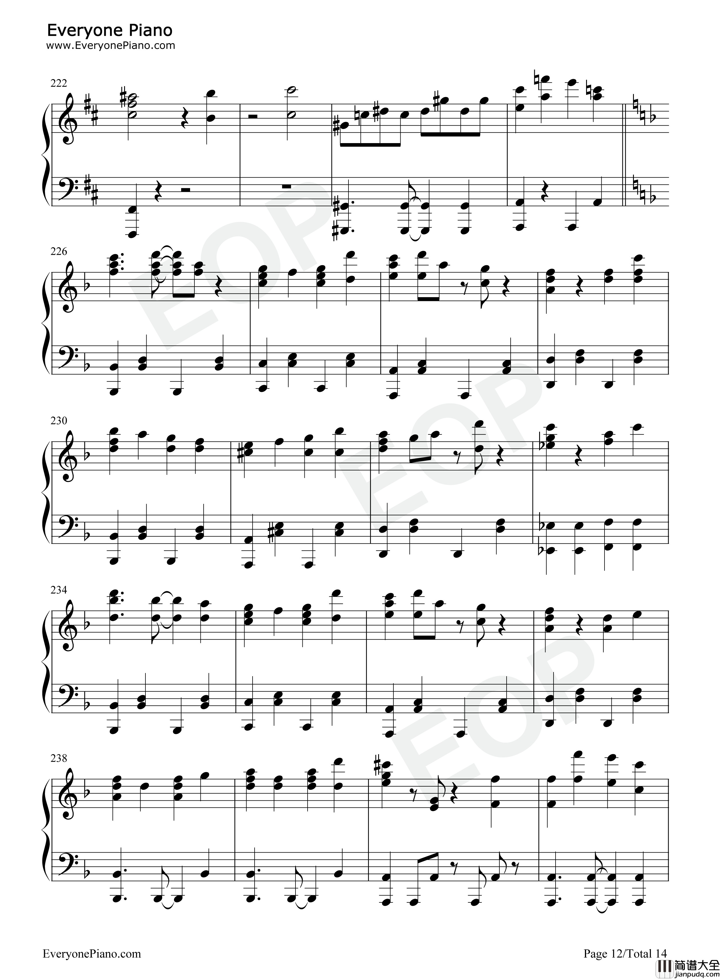 夜に駆ける钢琴谱_Yoasobi