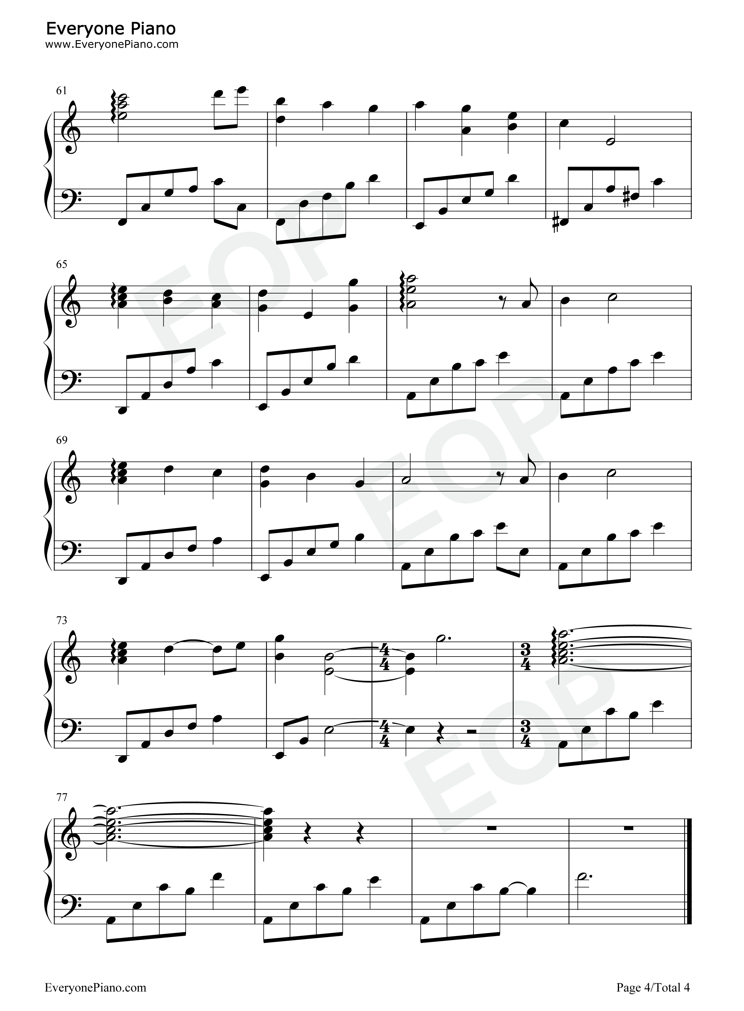 致叶小安的信钢琴谱_石进