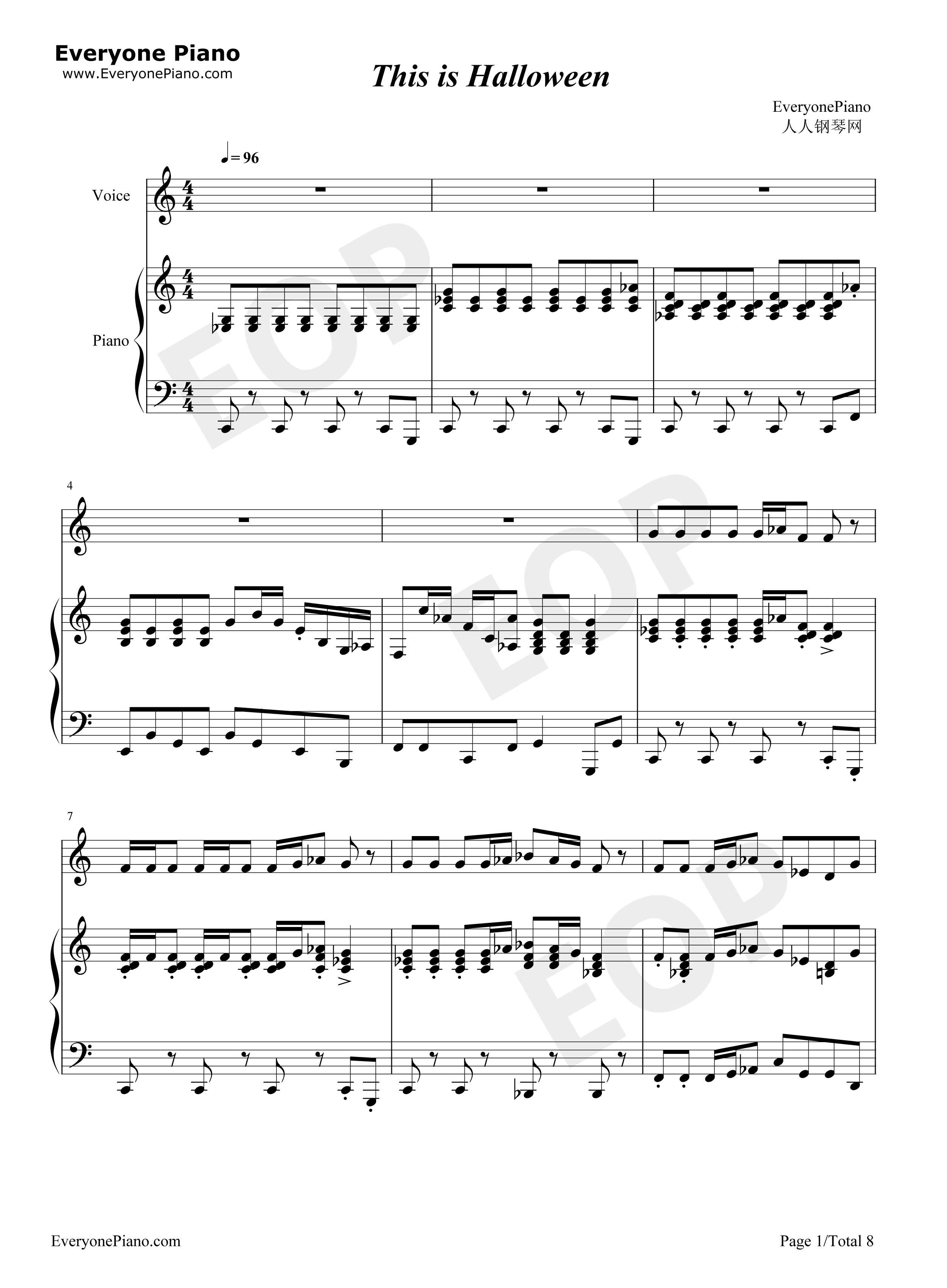 This_Is_Halloween钢琴谱_Danny_Elfman