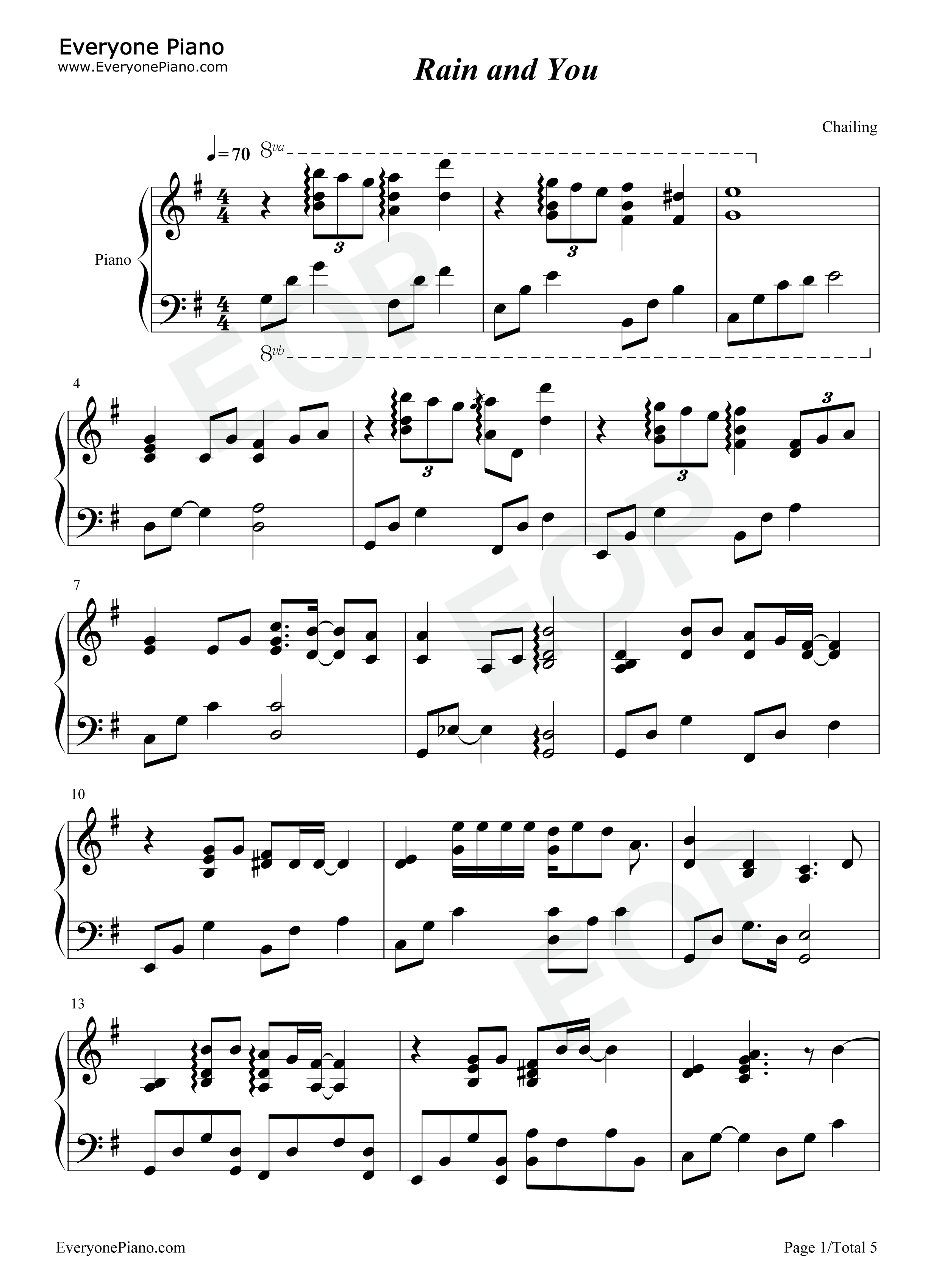 Rain_and_You钢琴谱_李茂珍