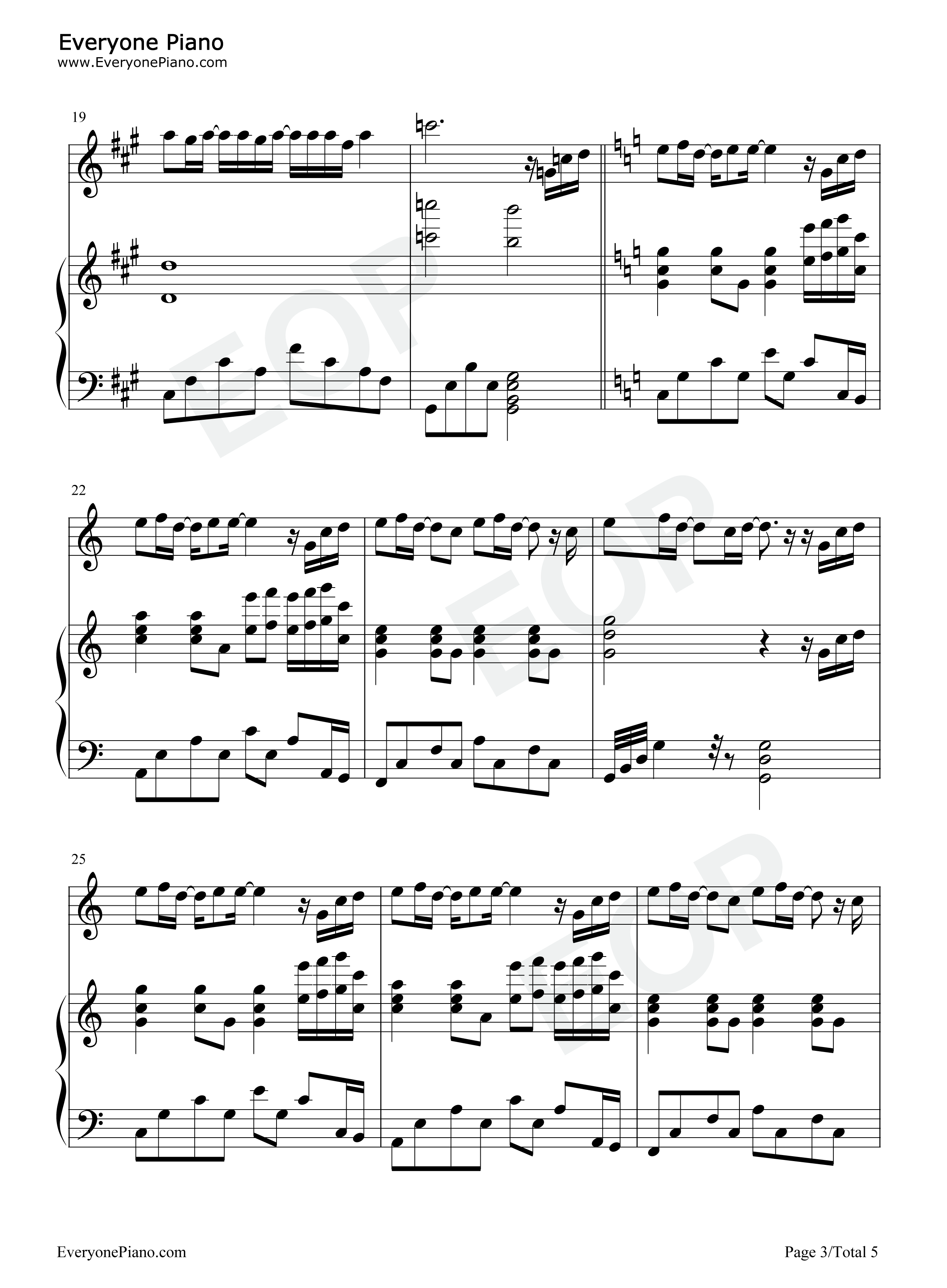 伊斯坦堡钢琴谱_周杰伦