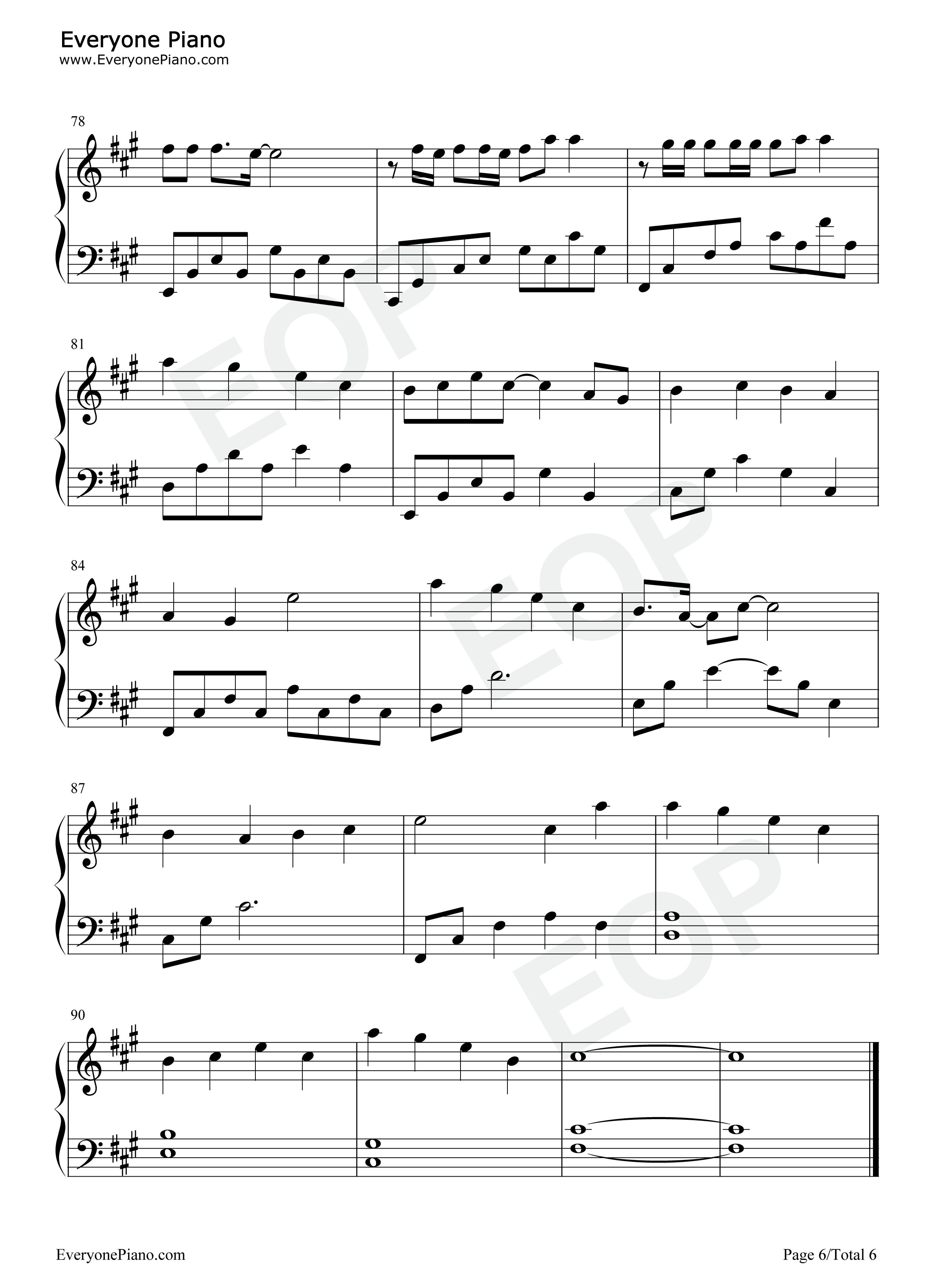 玫瑰少年钢琴谱_五月天