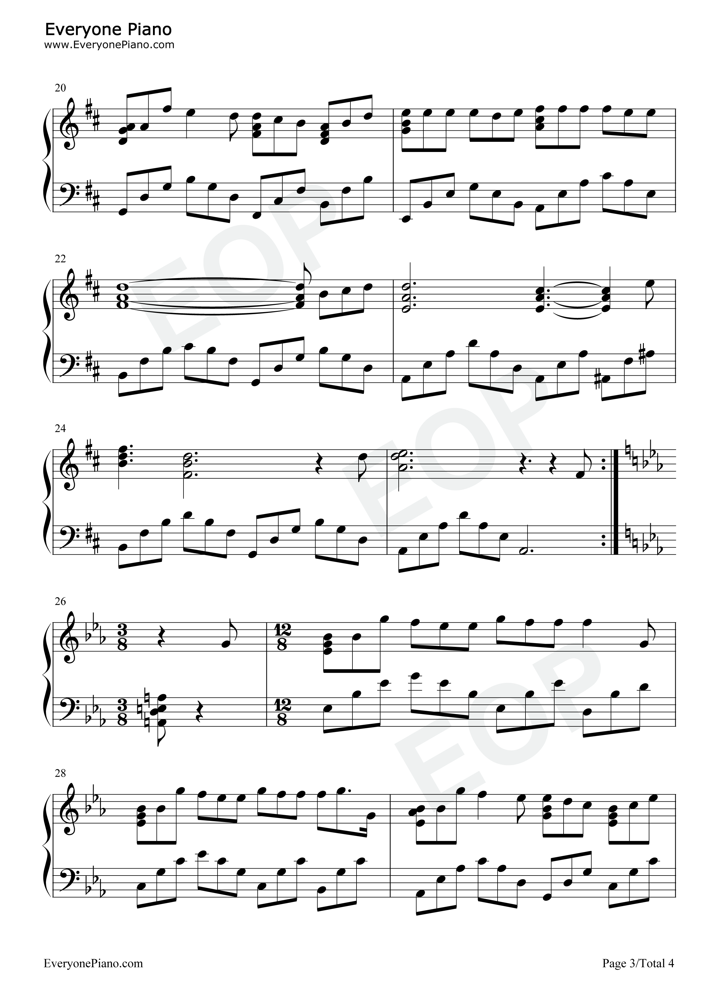 上海一九四三钢琴谱_周杰伦