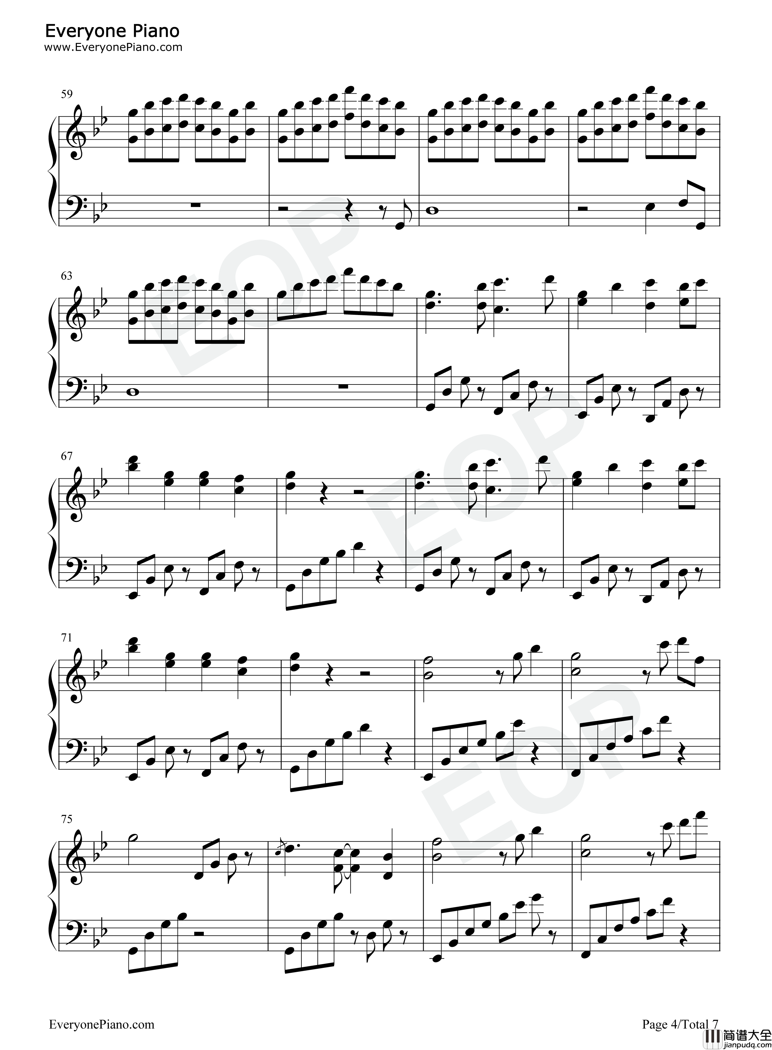 明日ハレの日_ケの昨日钢琴谱_东方Project