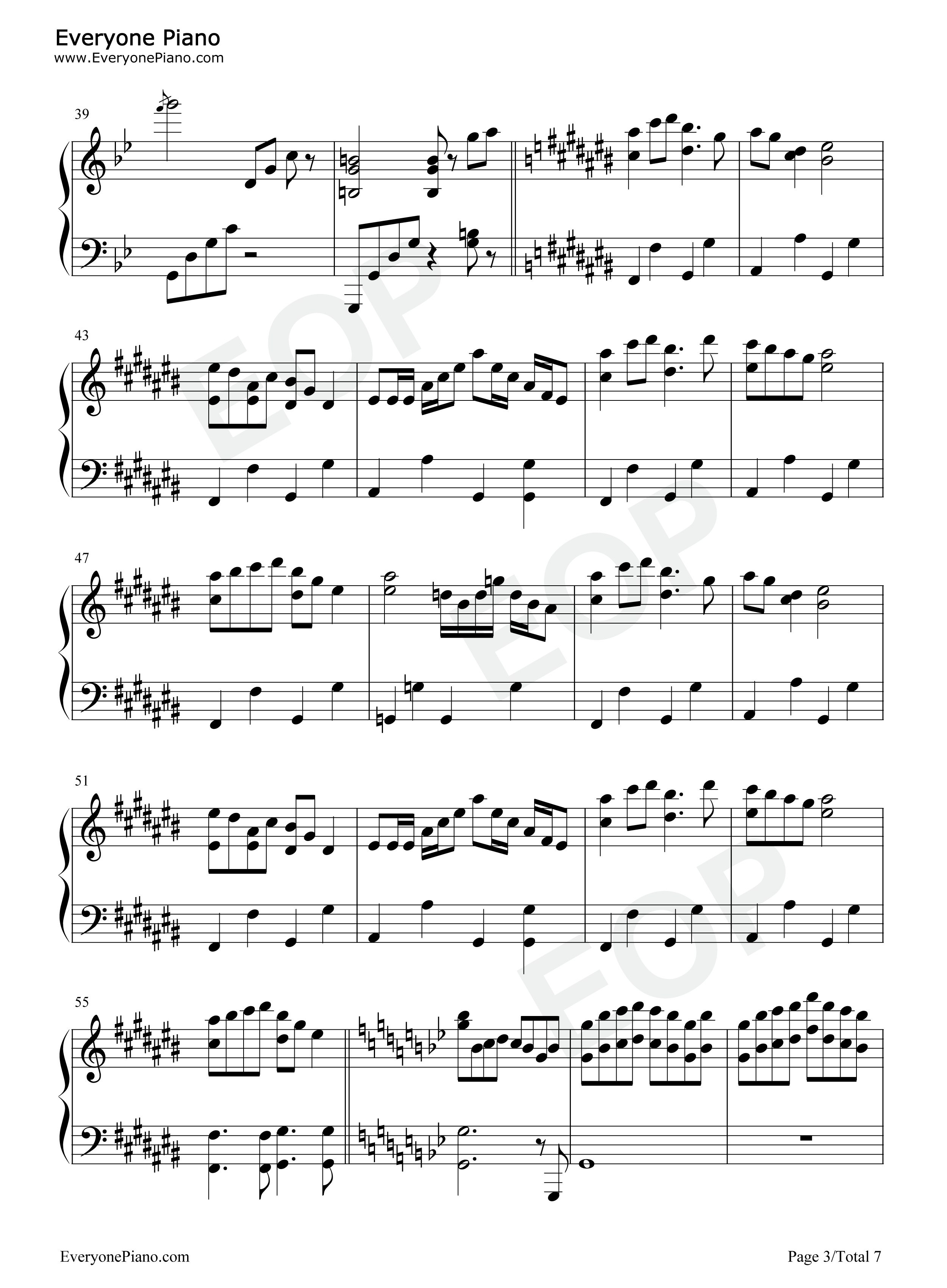 明日ハレの日_ケの昨日钢琴谱_东方Project