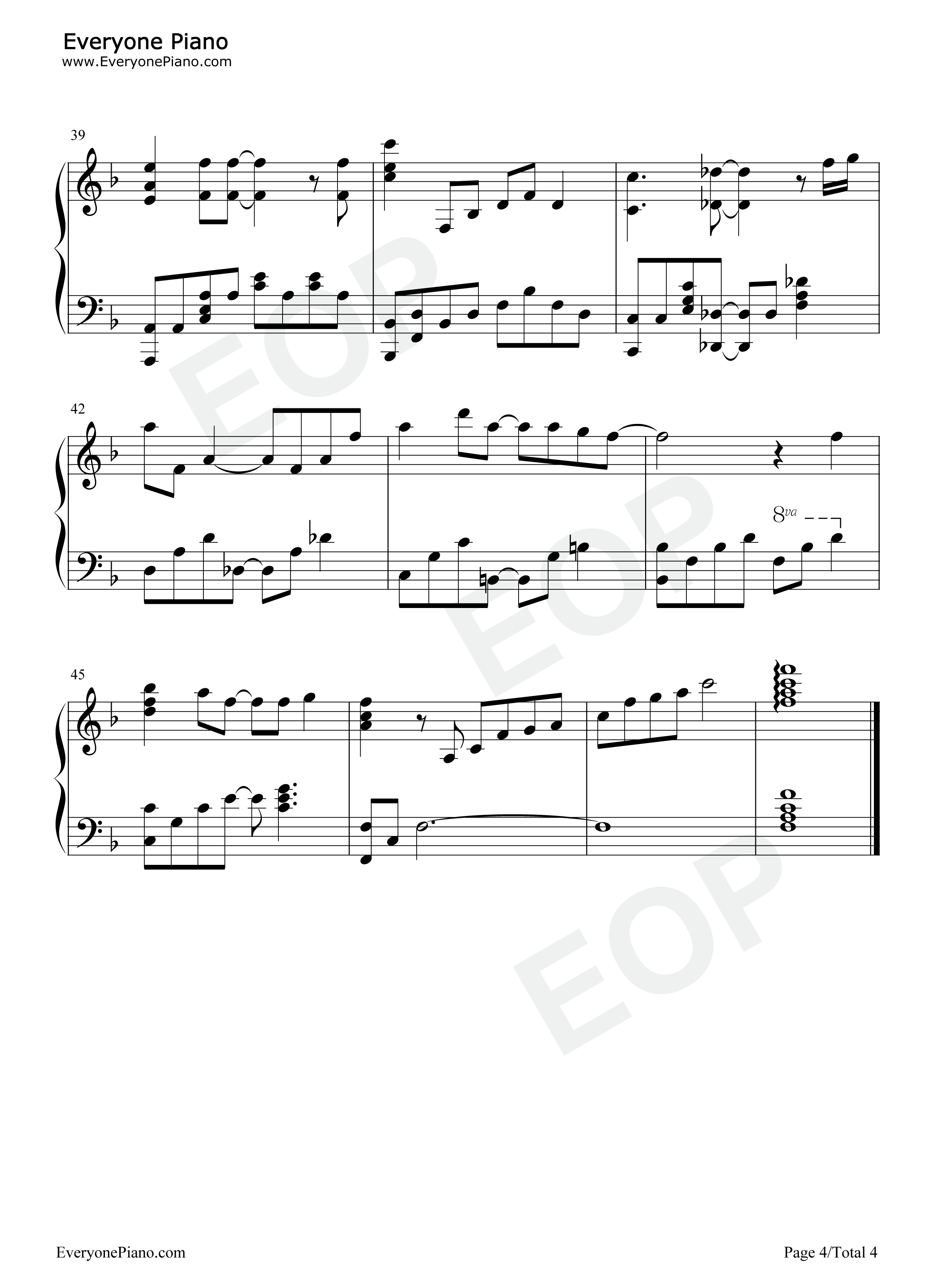 さよならのこと钢琴谱_上原れな