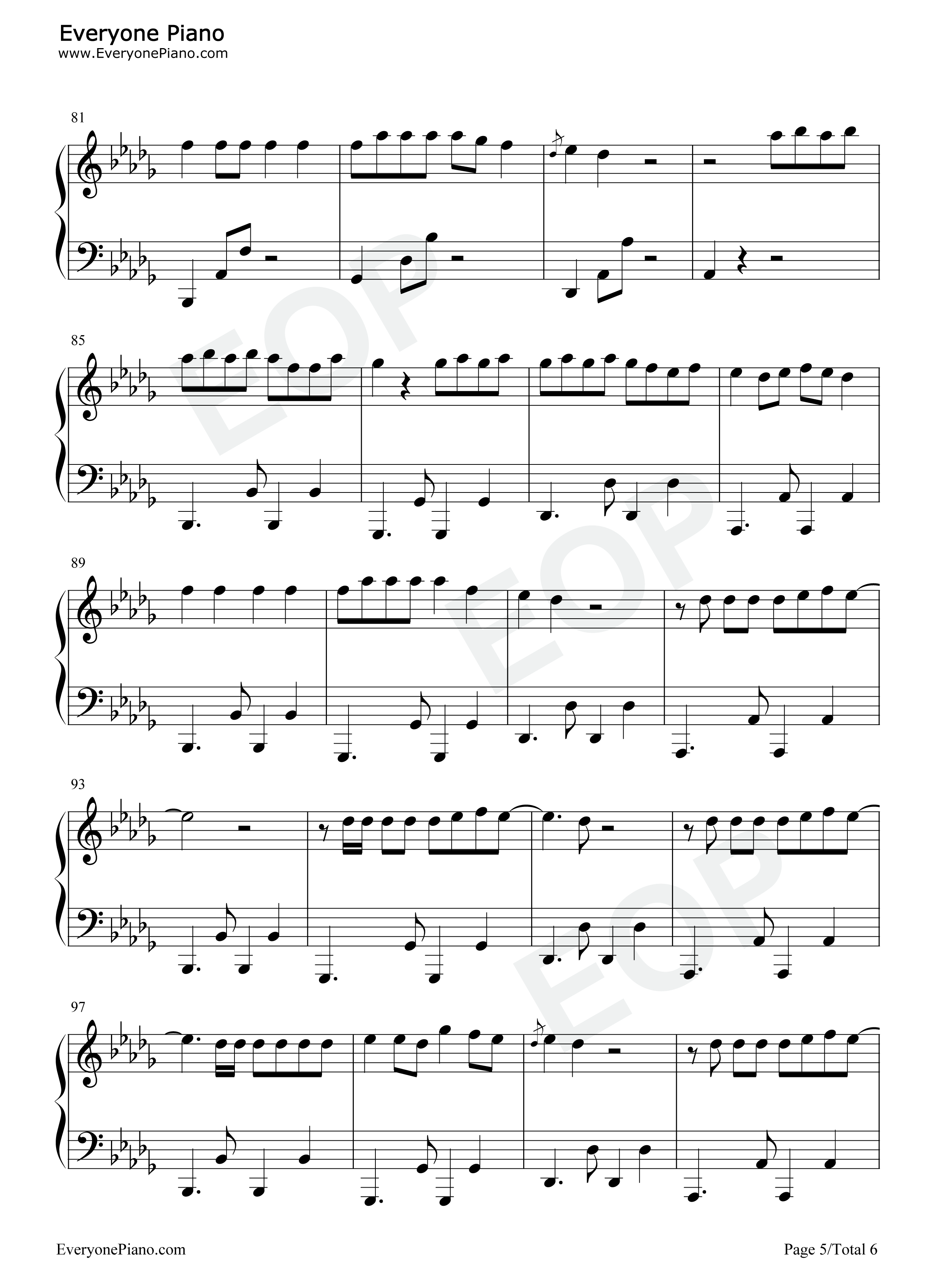 999钢琴谱_Selena_Gomez_Camilo