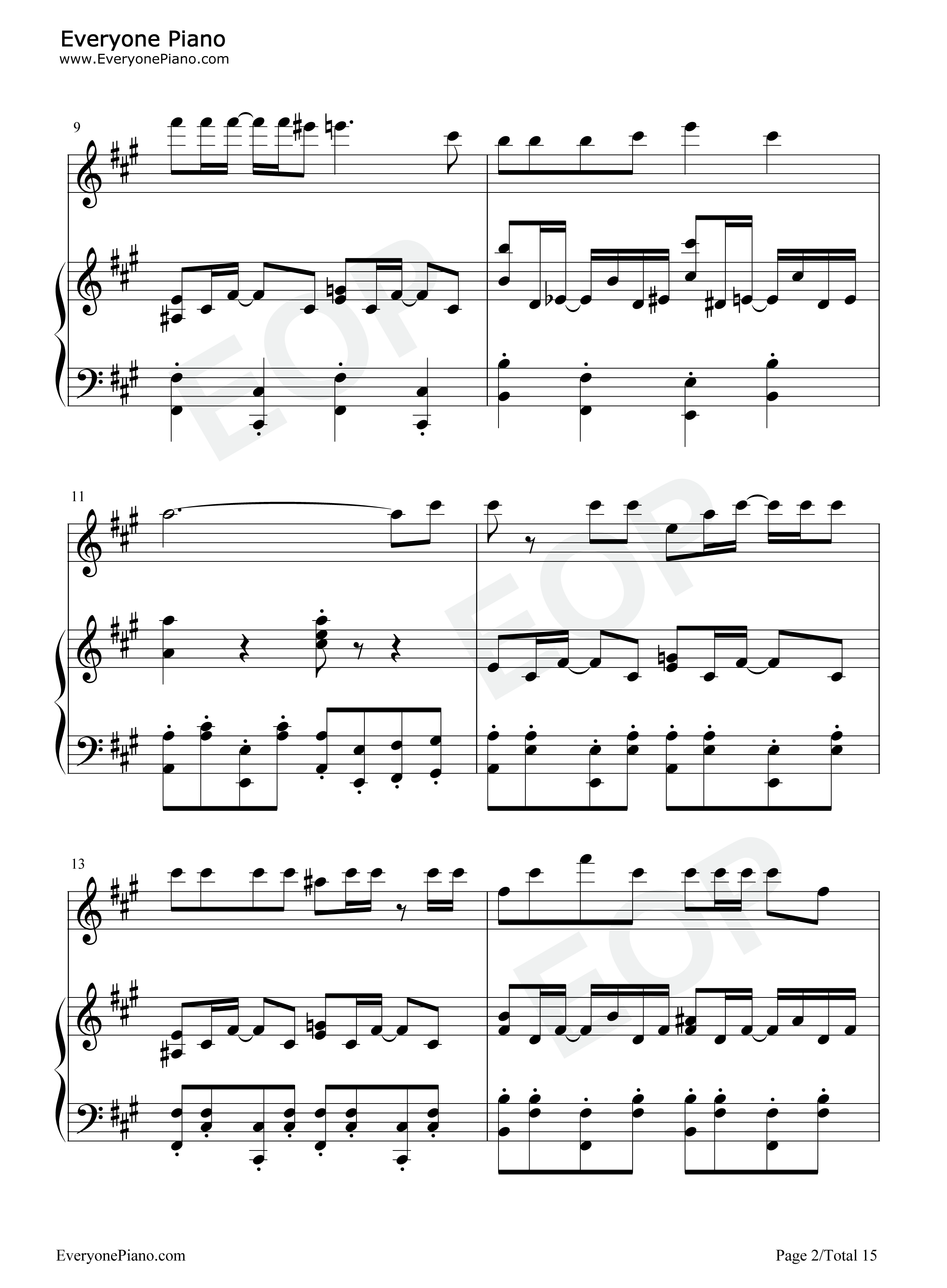 水手怕水钢琴谱_周杰伦