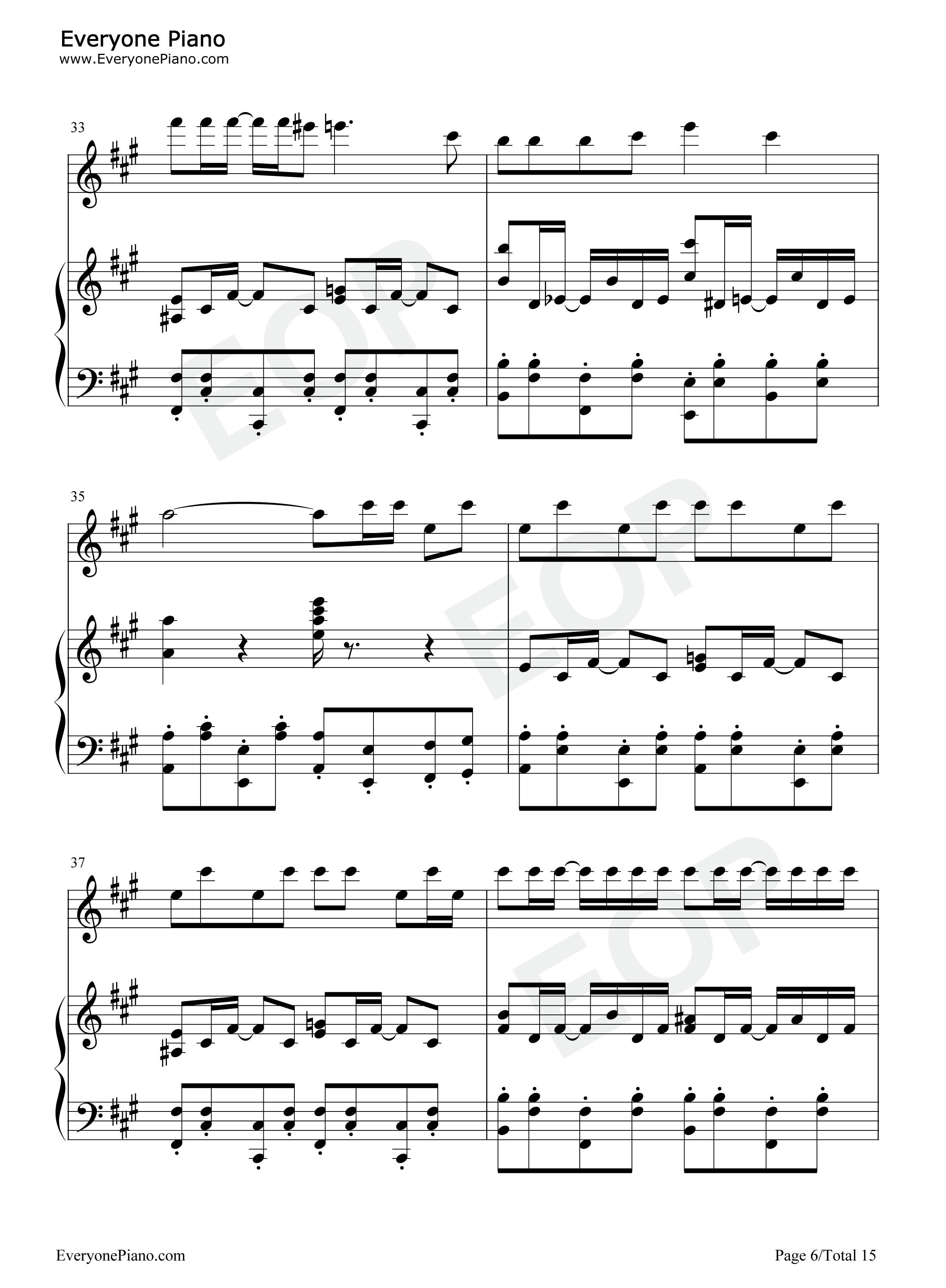 水手怕水钢琴谱_周杰伦