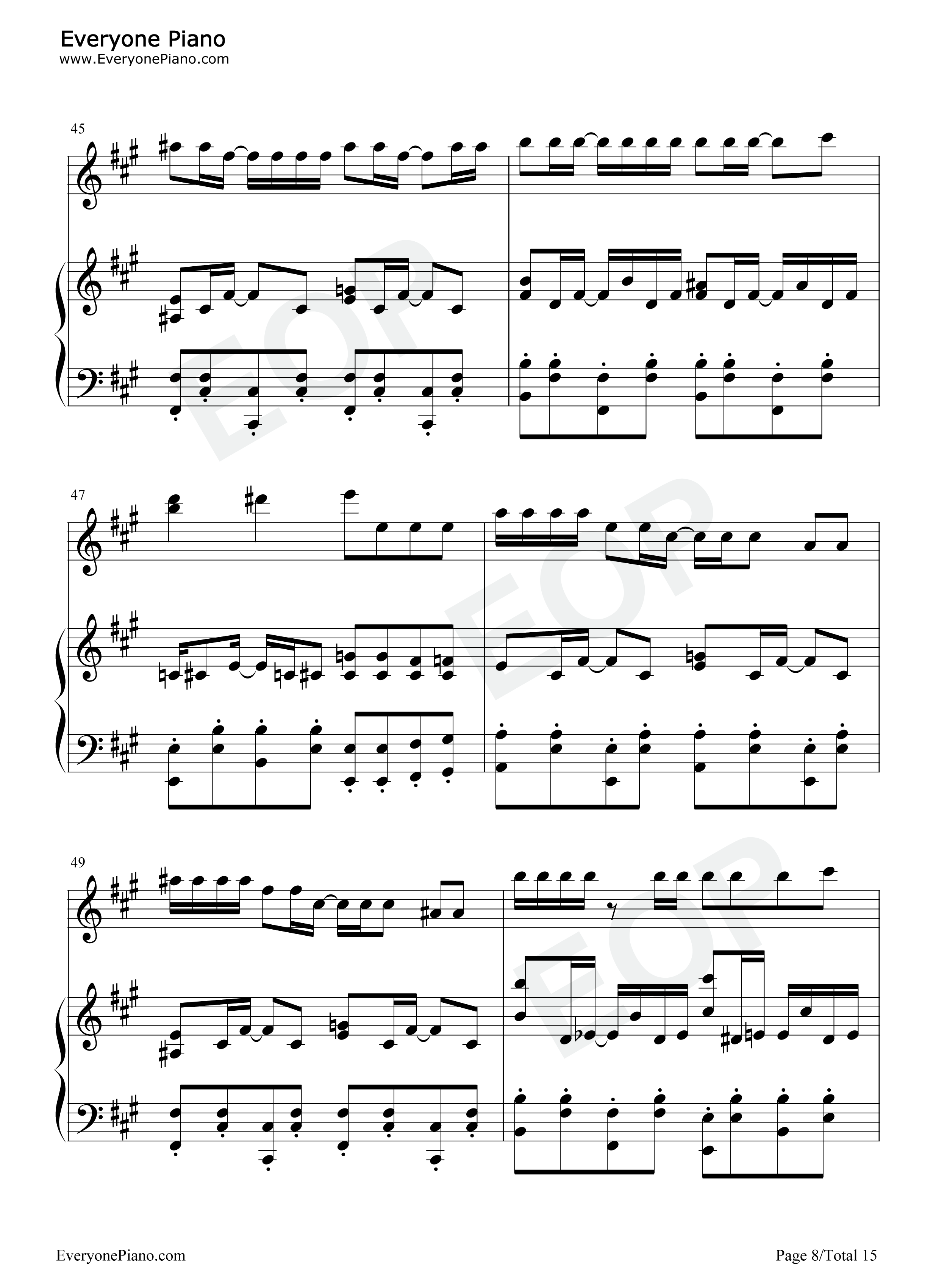 水手怕水钢琴谱_周杰伦