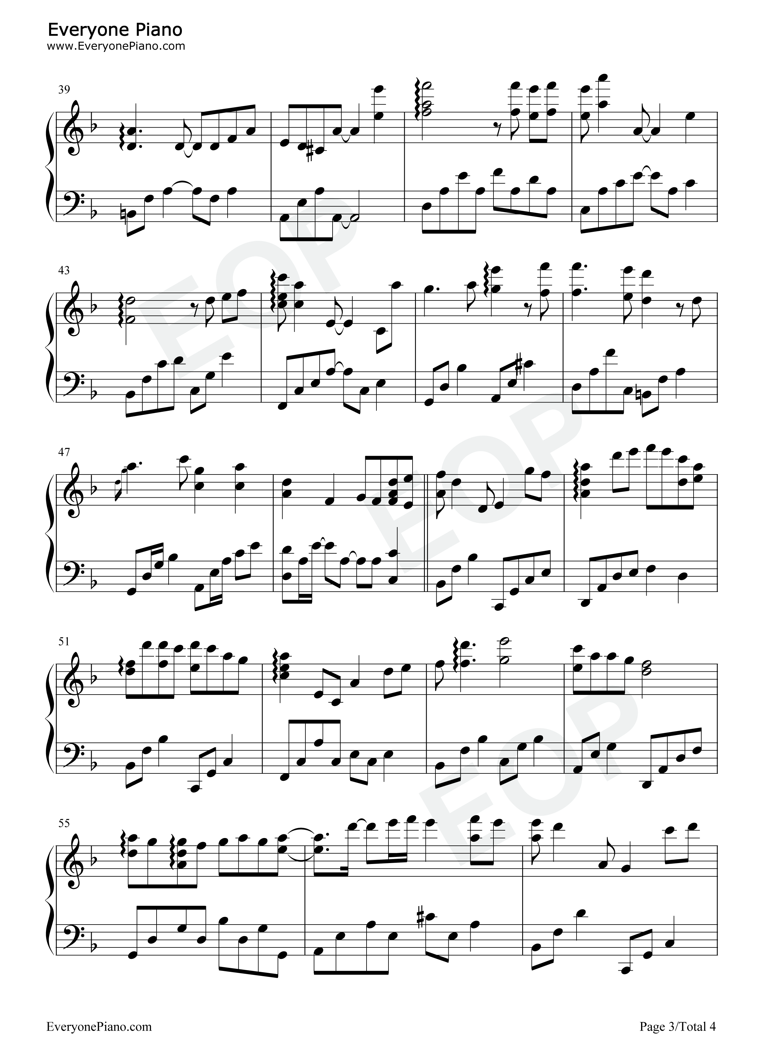 未竟的告白钢琴谱_石进