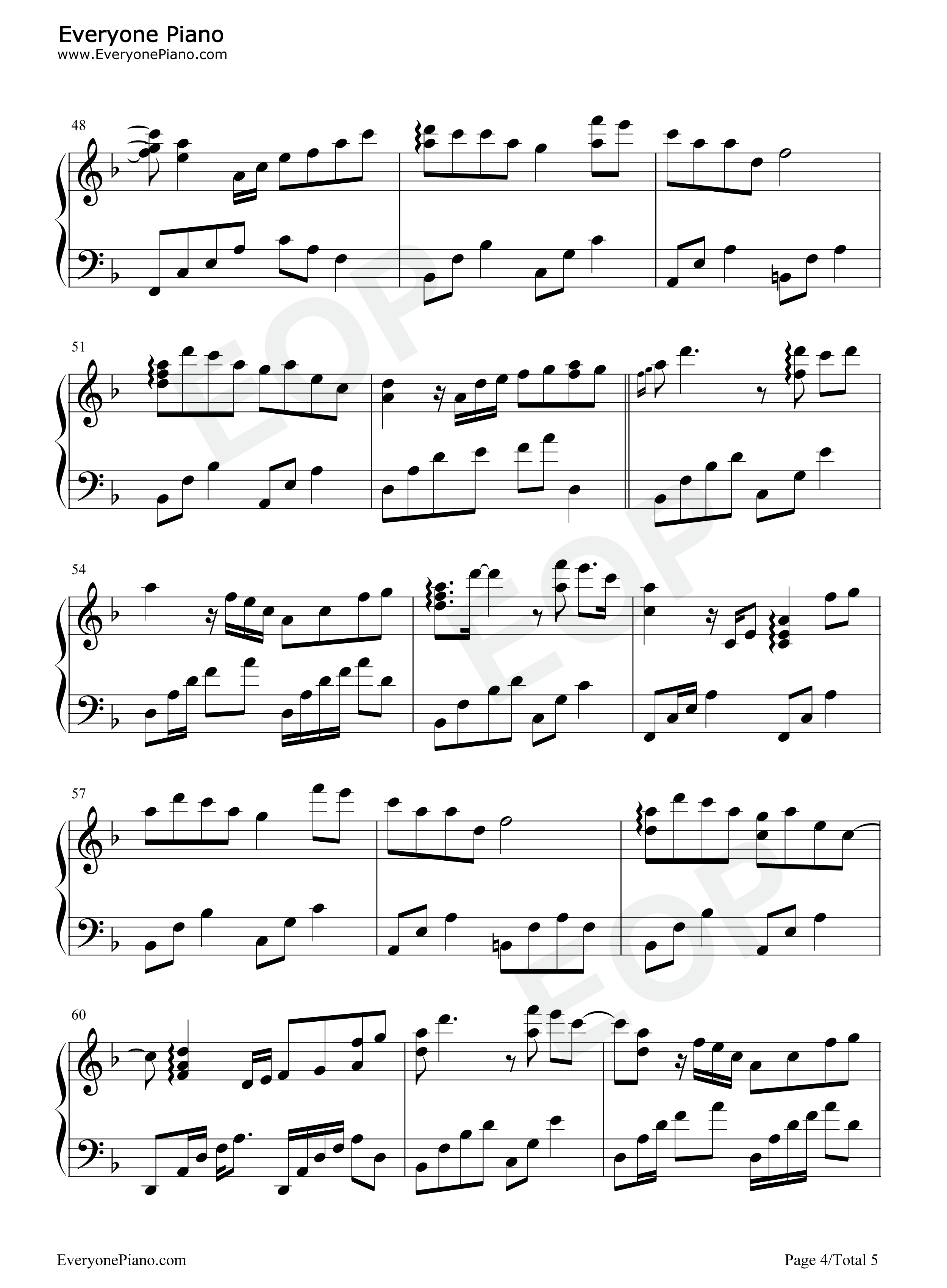 印迹钢琴谱_石进