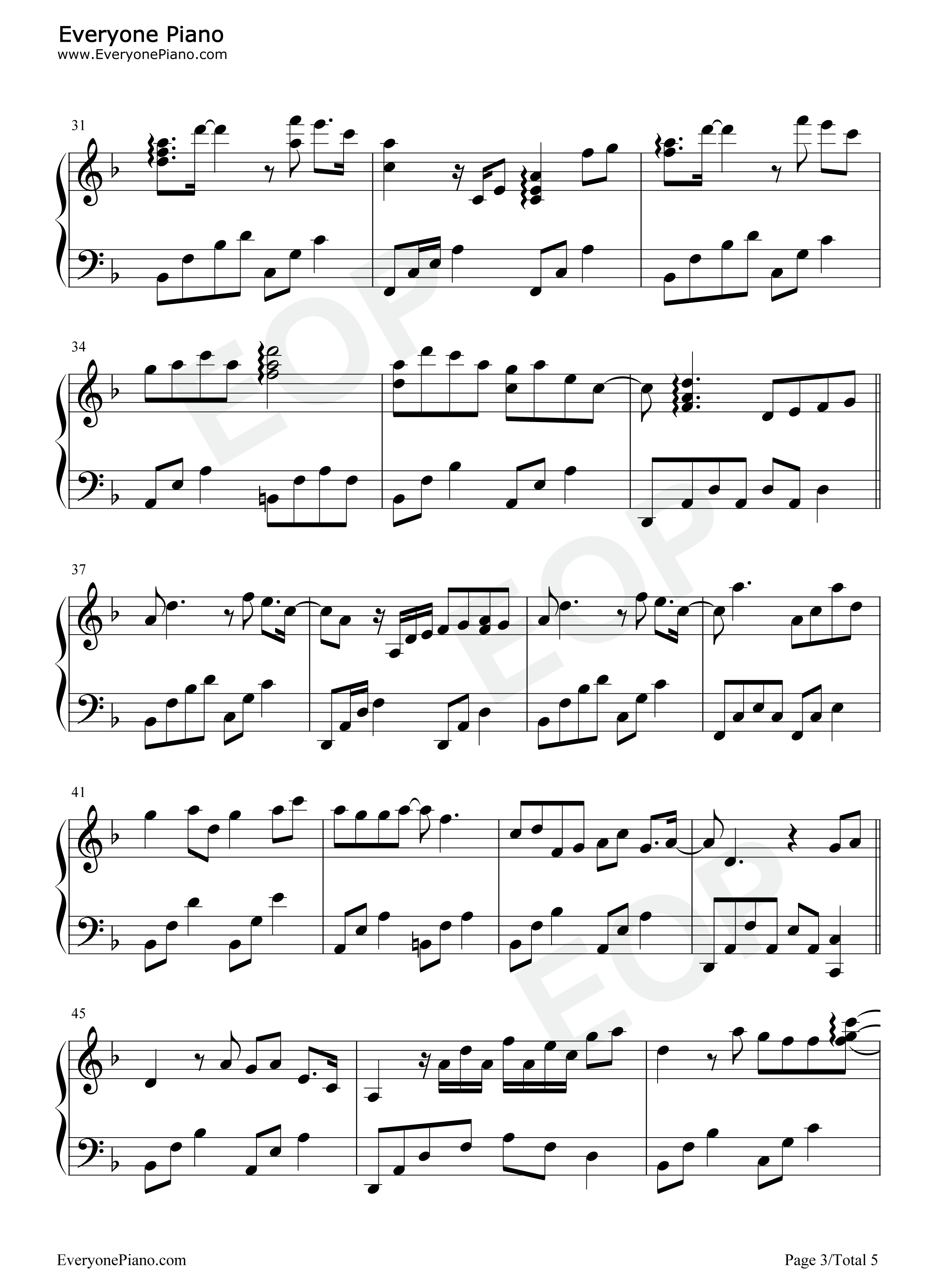 印迹钢琴谱_石进