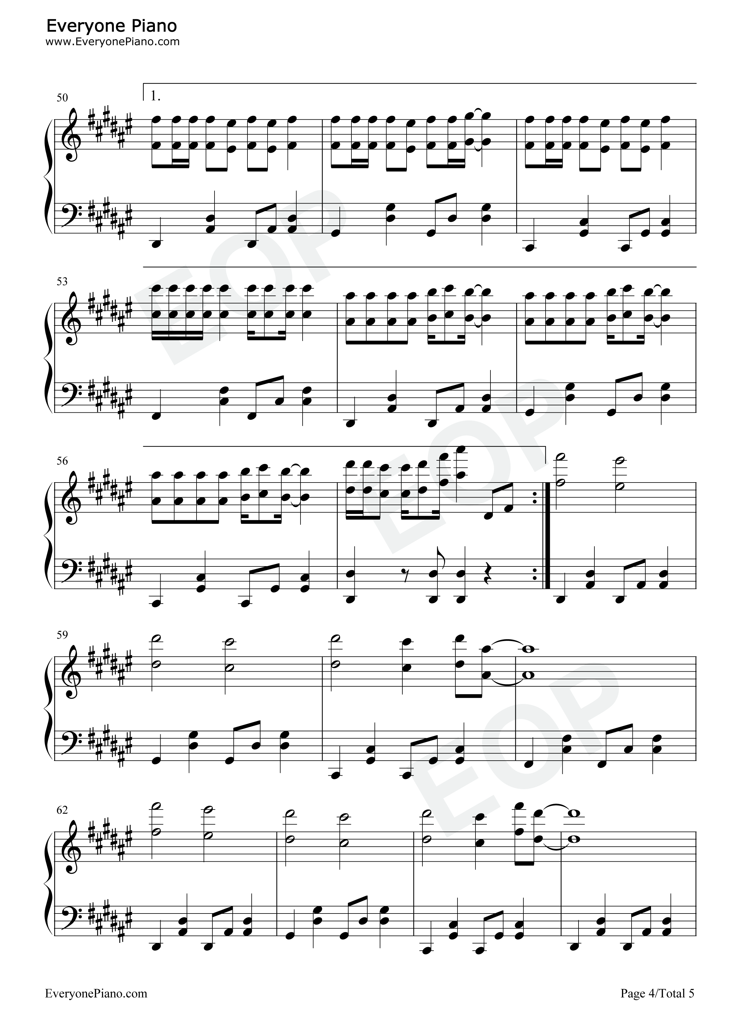 青苹果乐园钢琴谱_小虎队