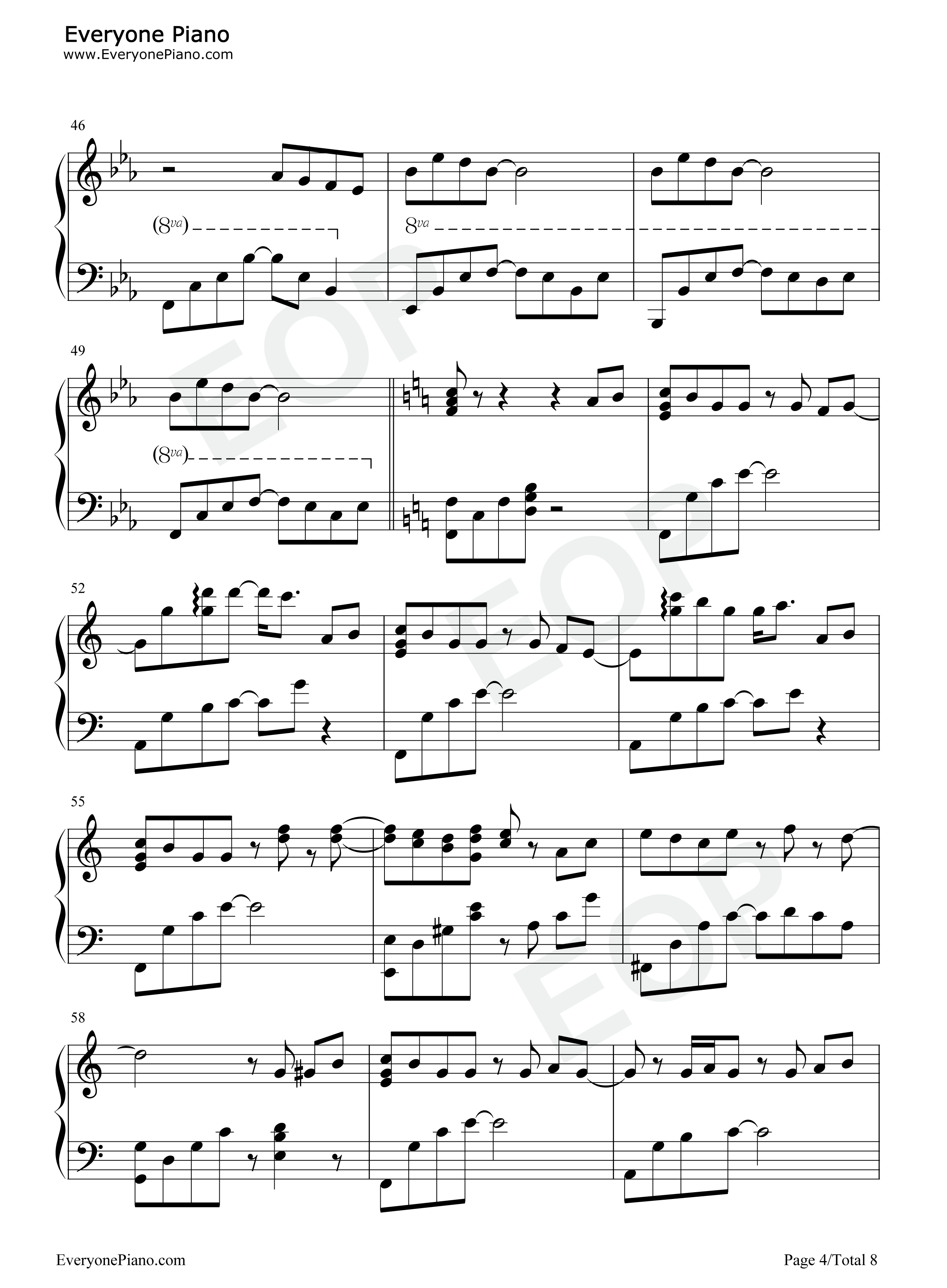 傻笑钢琴谱_周杰伦_袁咏琳