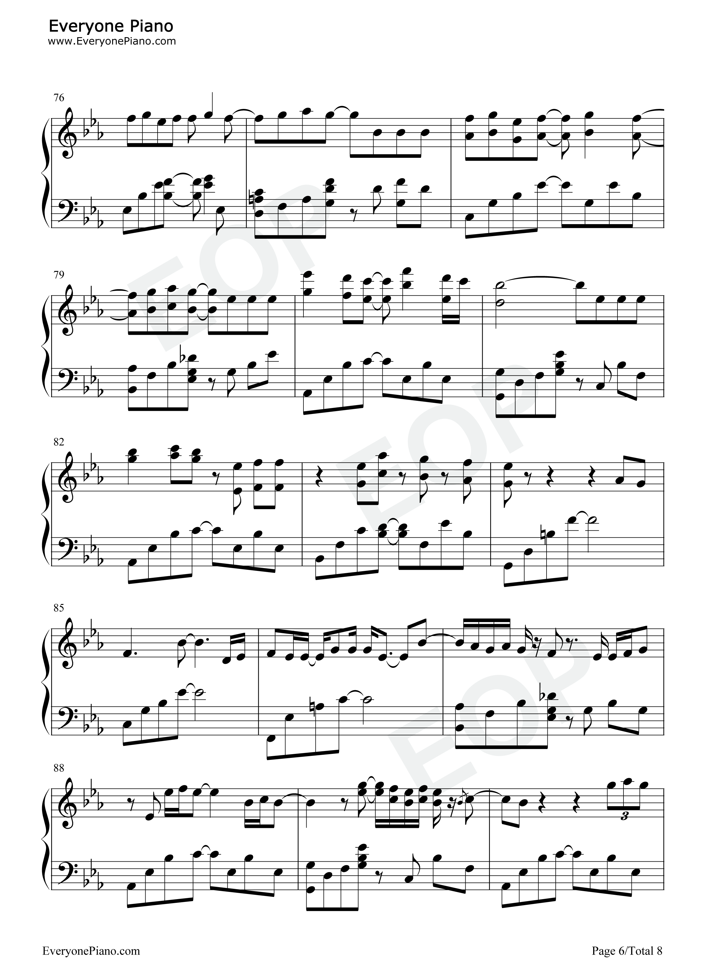 傻笑钢琴谱_周杰伦_袁咏琳