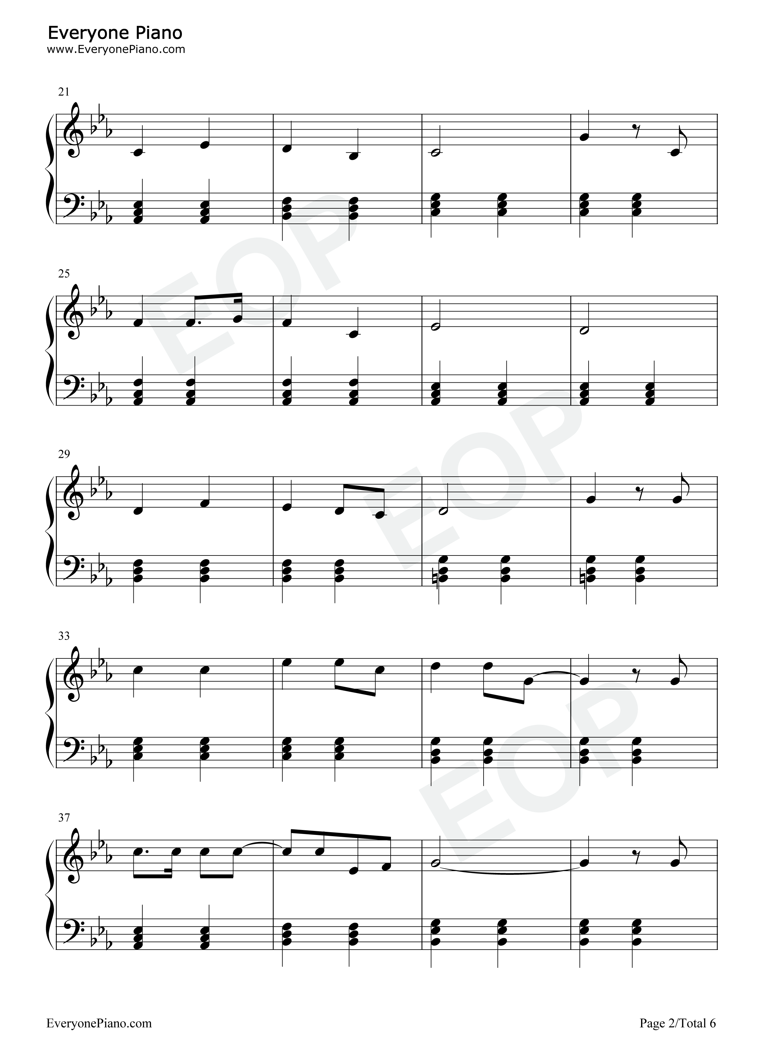 祖国不会忘记钢琴谱_黄鹭