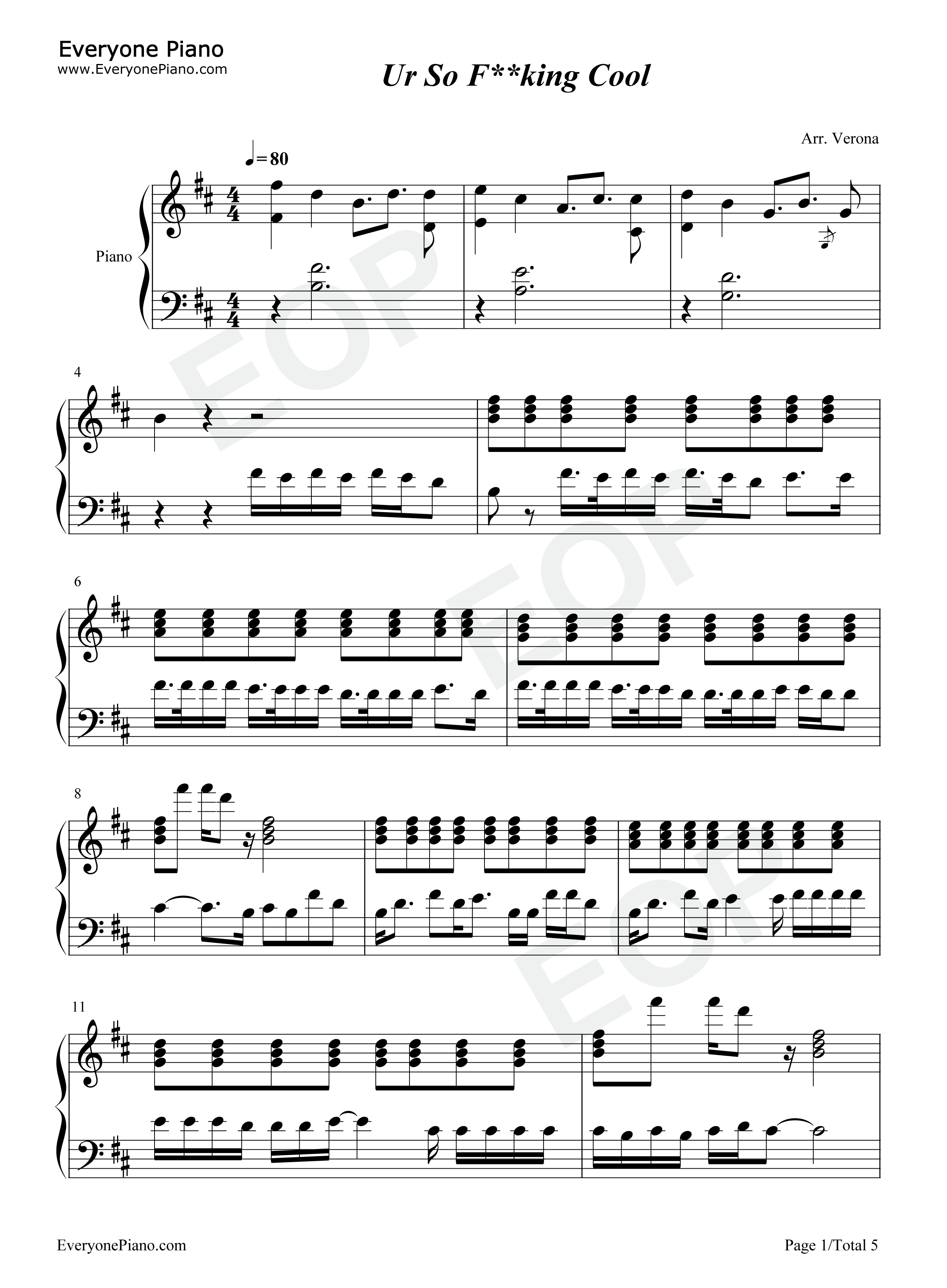 Ur_So_F**king_Cool钢琴谱_Tones_and_I