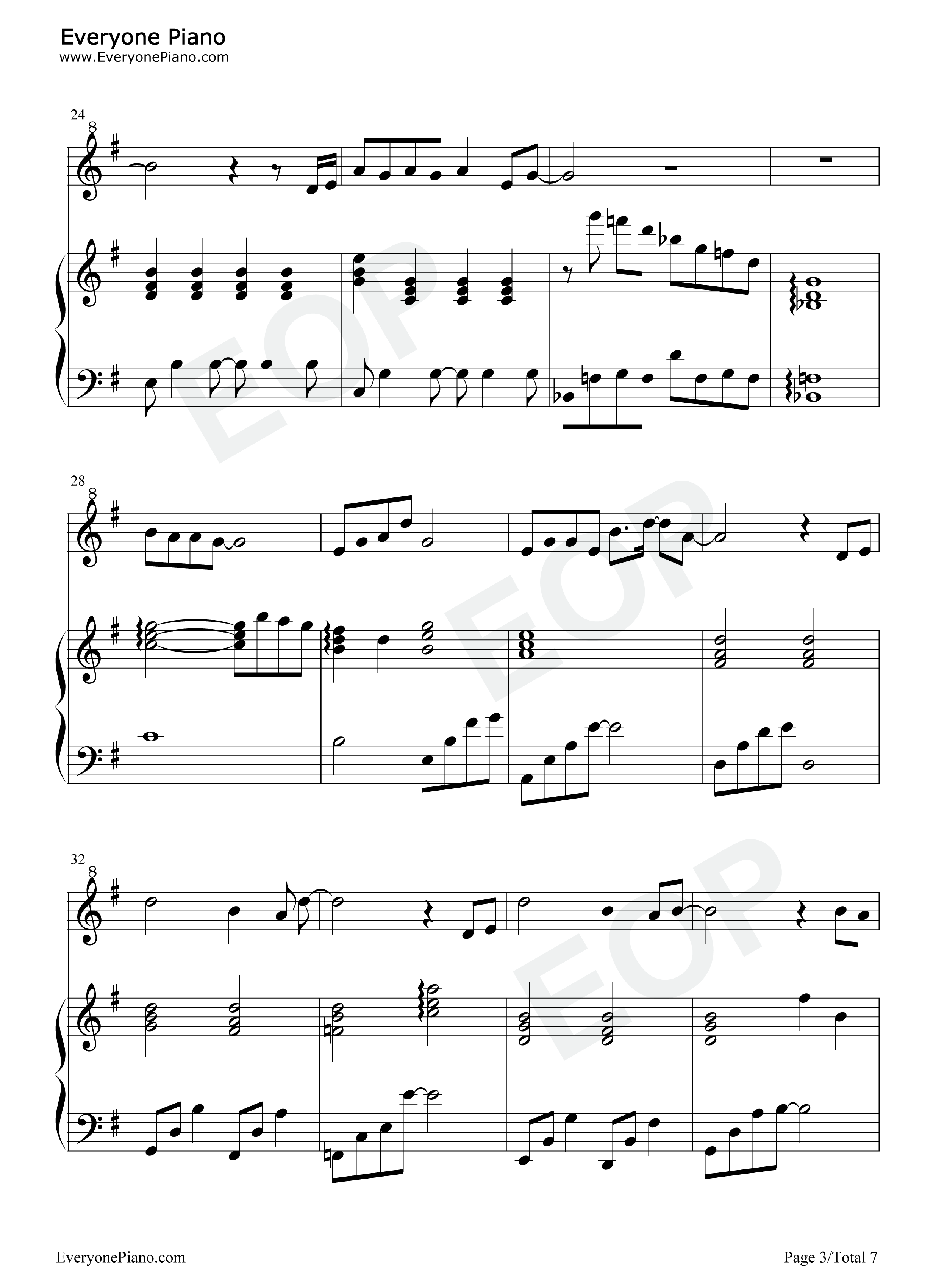 云水谣钢琴谱_伦桑